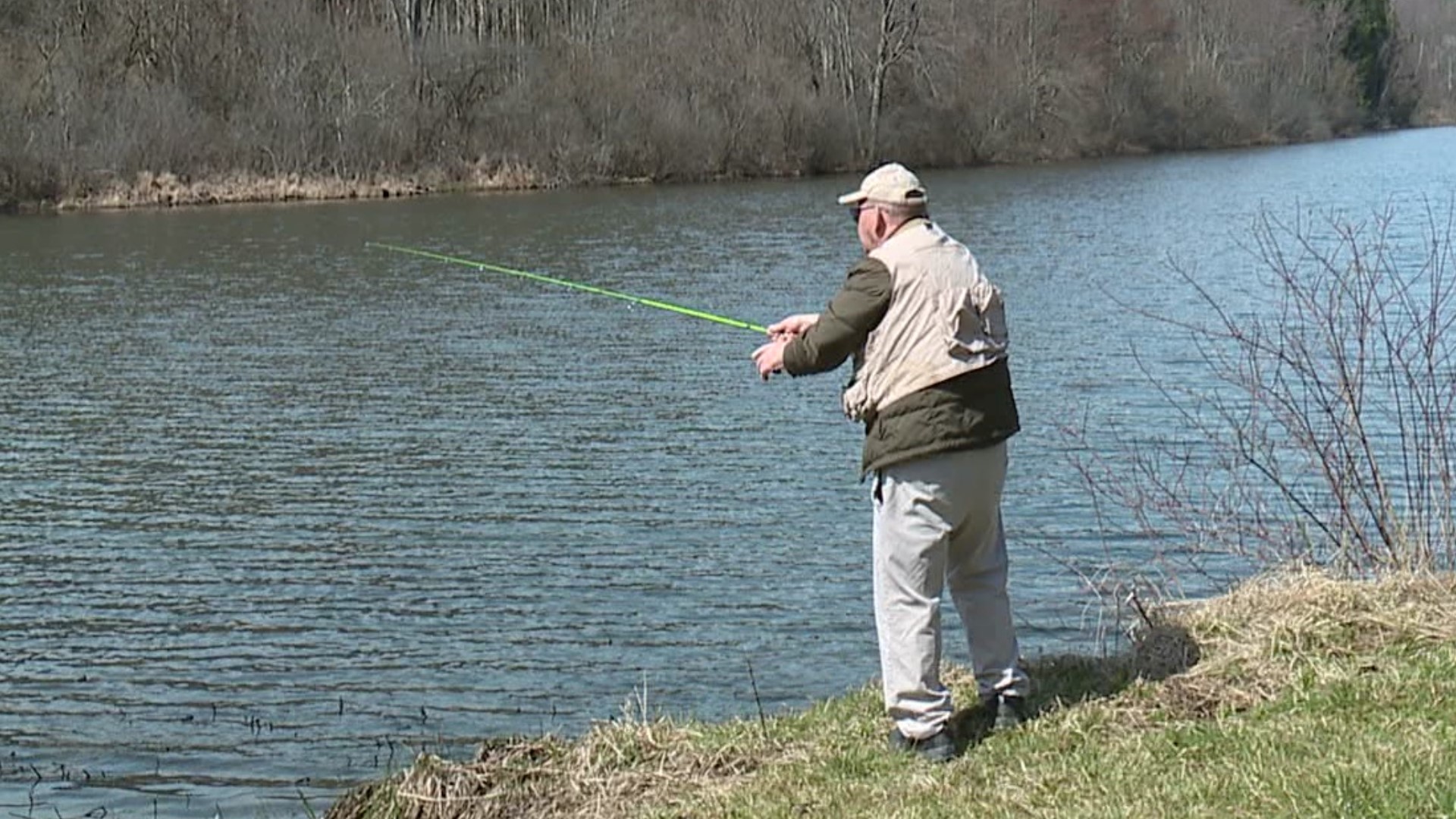 We spent the day at Lackawanna State Park to see if people were taking advantage of the surprise start to the trout season.