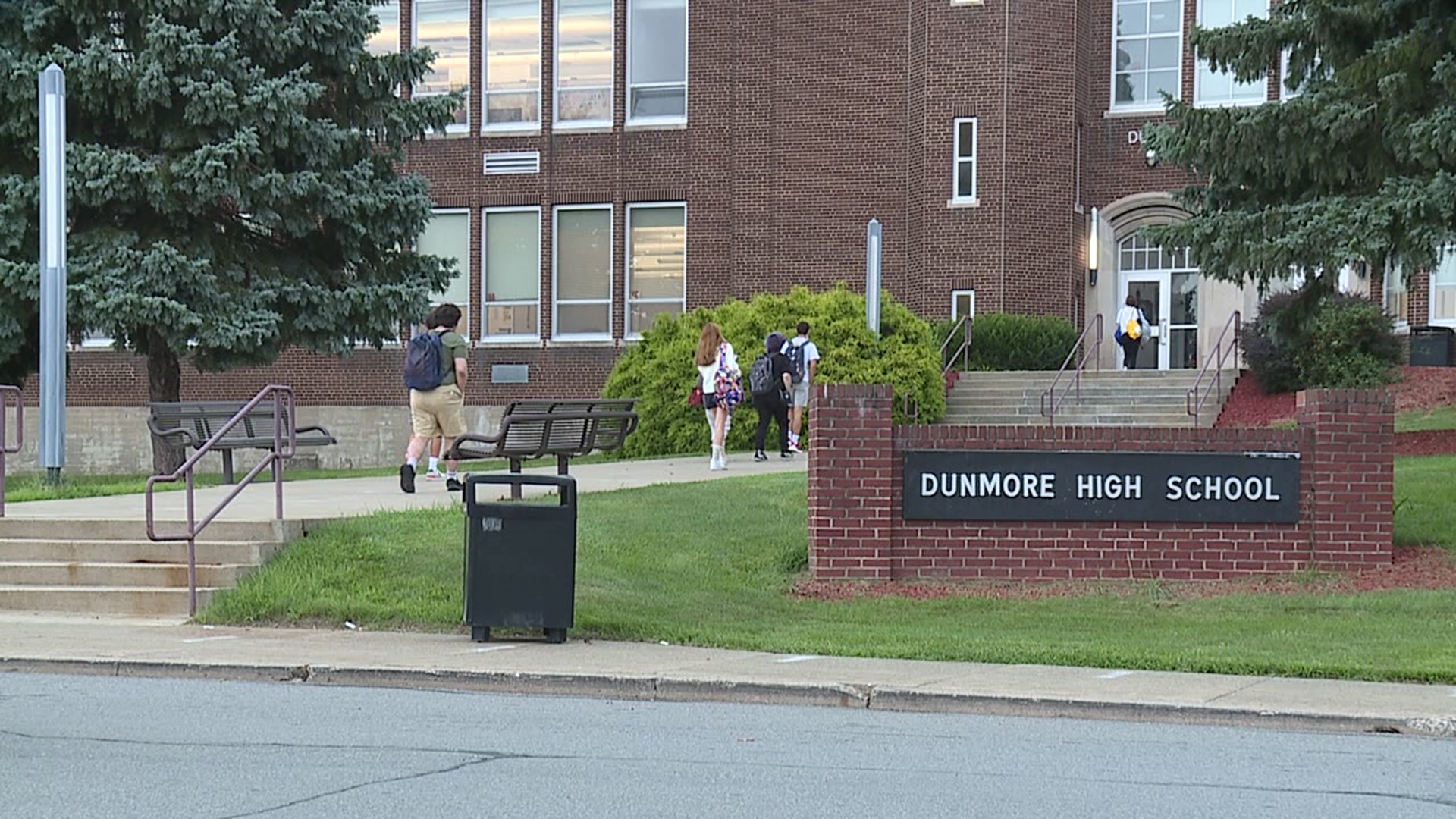 Students in Dunmore are back in their buildings, something that hasn't happened on a large scale, in several months