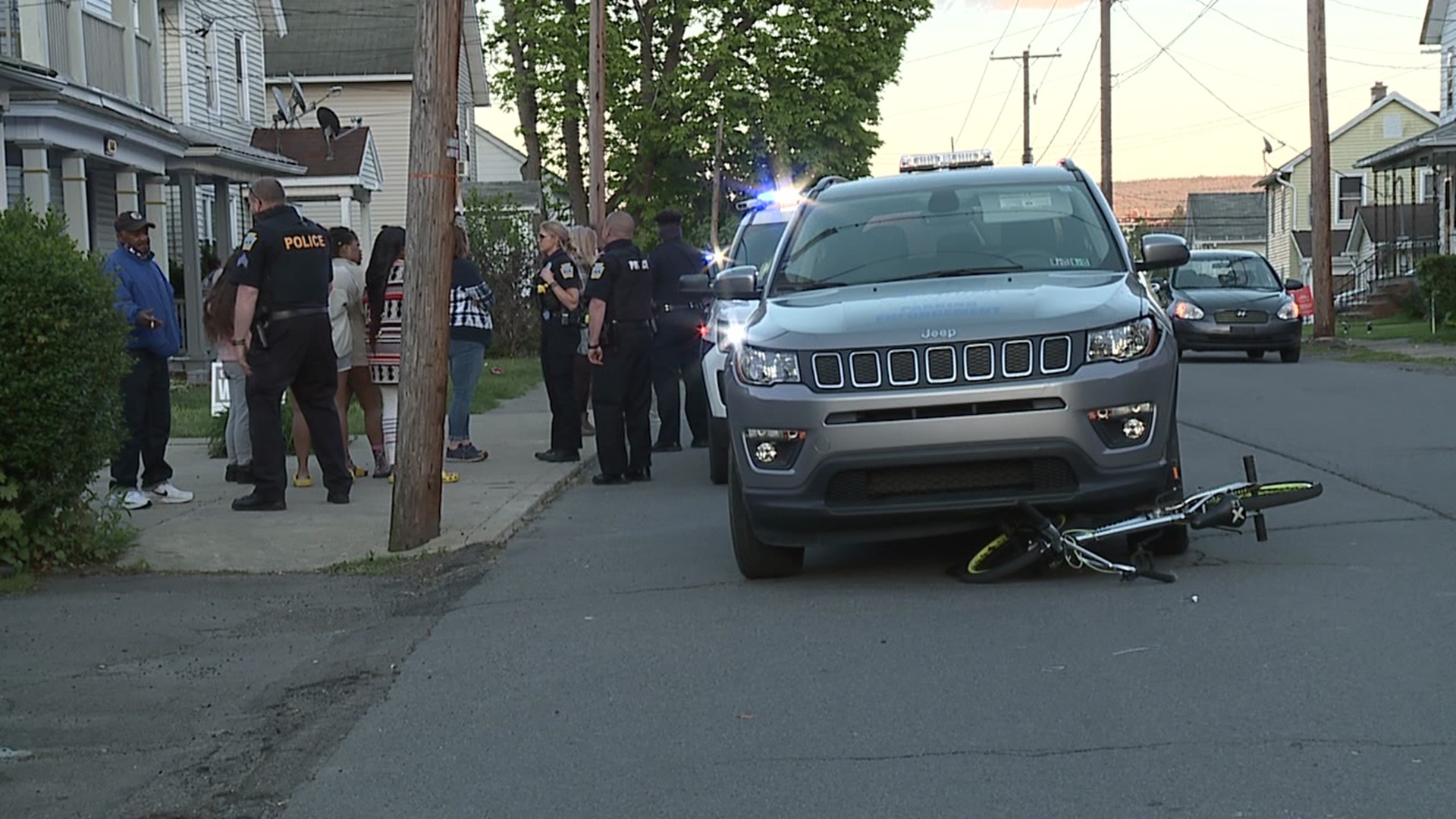 It happened around 7:15 p.m. on Parker Street in Scranton.