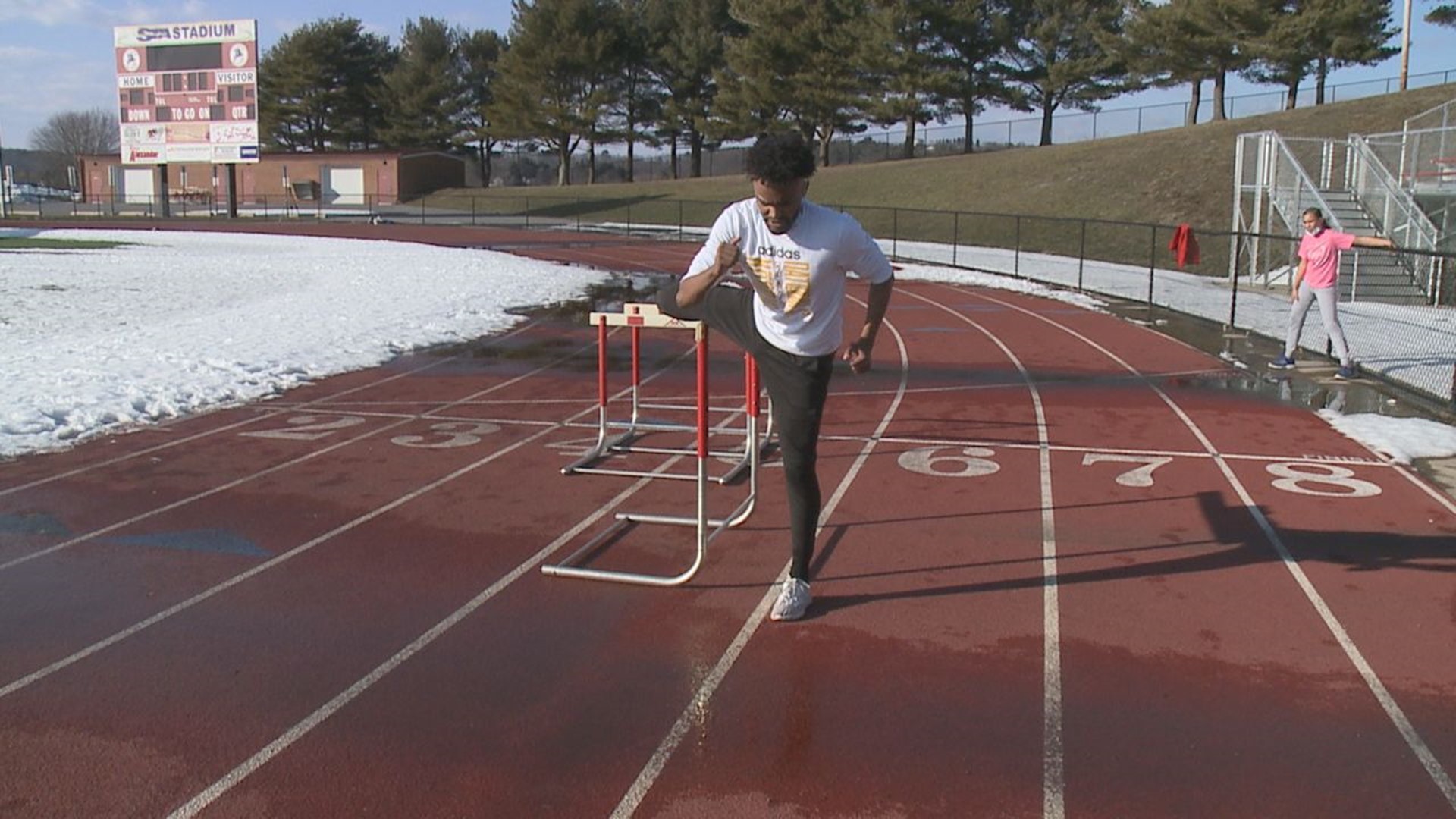 Allen Taylor Runs The Fastest 60 Meter Hurdles Time In The State At