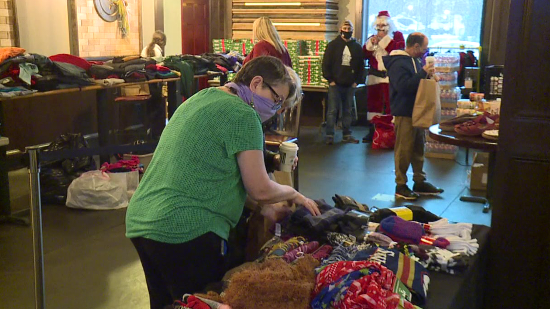 Breakfast, toys, warm clothing, and household items were available for free to anyone in need this morning in Scranton.