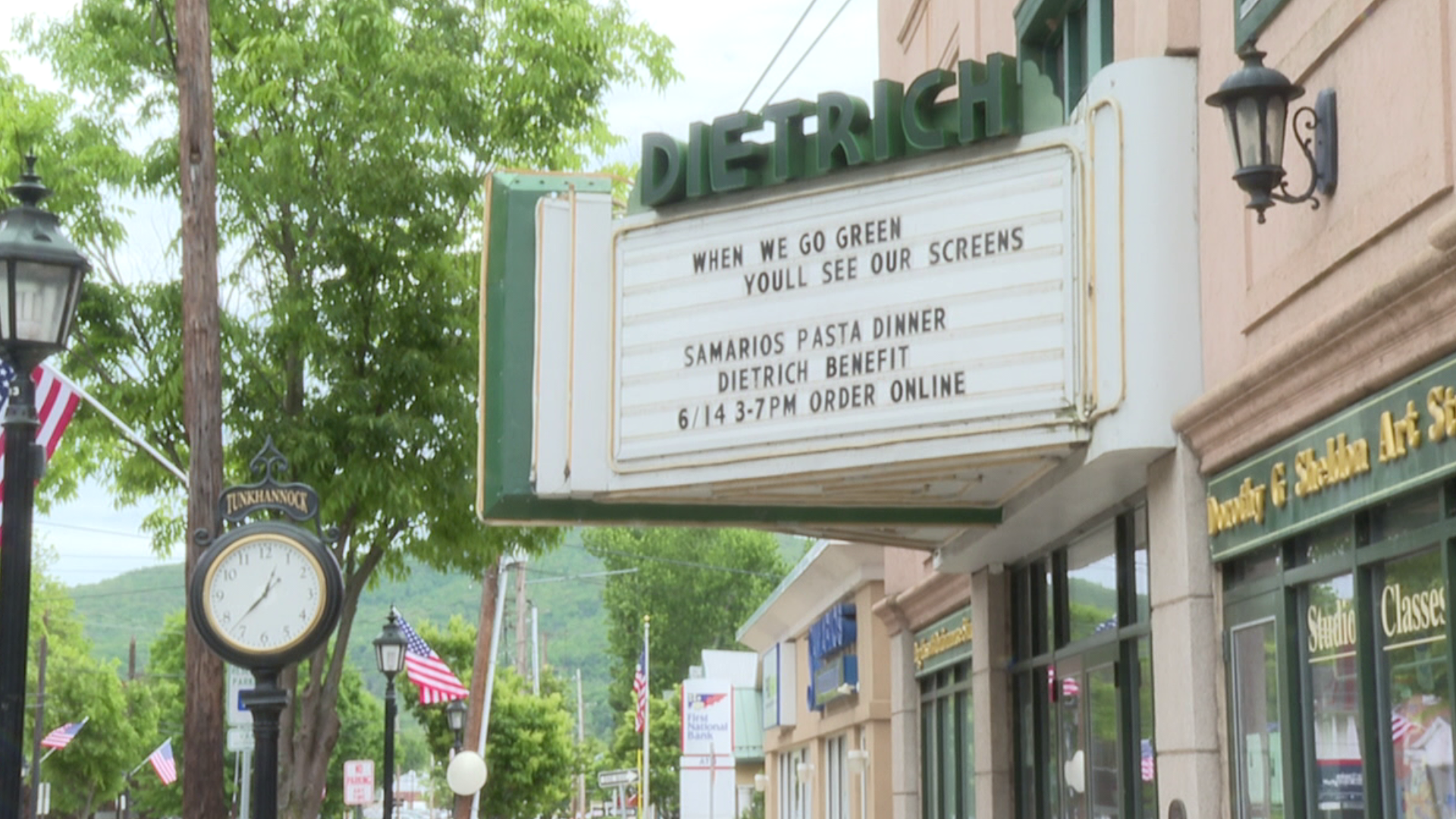 Screens are black and doors are closed at the Dietrich Theater in Tunkhannock, but community members hope that's not for long.