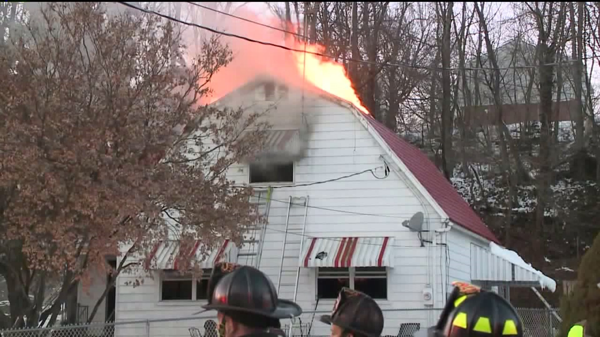 Flames Break out at Home in Pittston