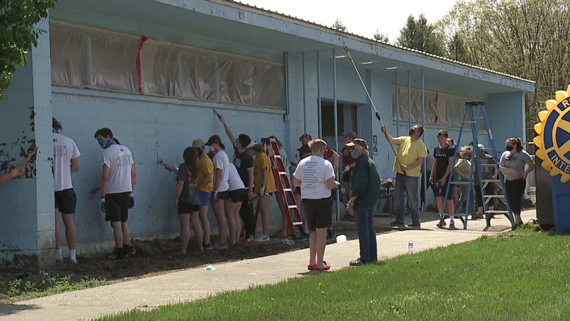 Folks spent a part of their Sunday cleaning up a staple of the community.