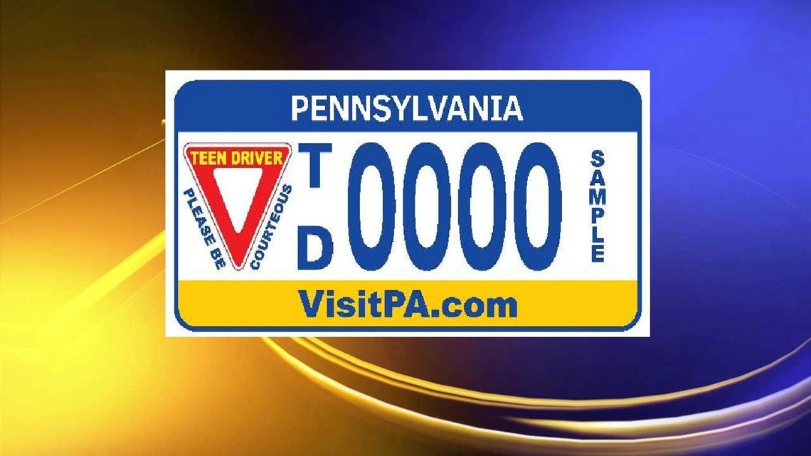 New PA License Plates Label Teen Drivers