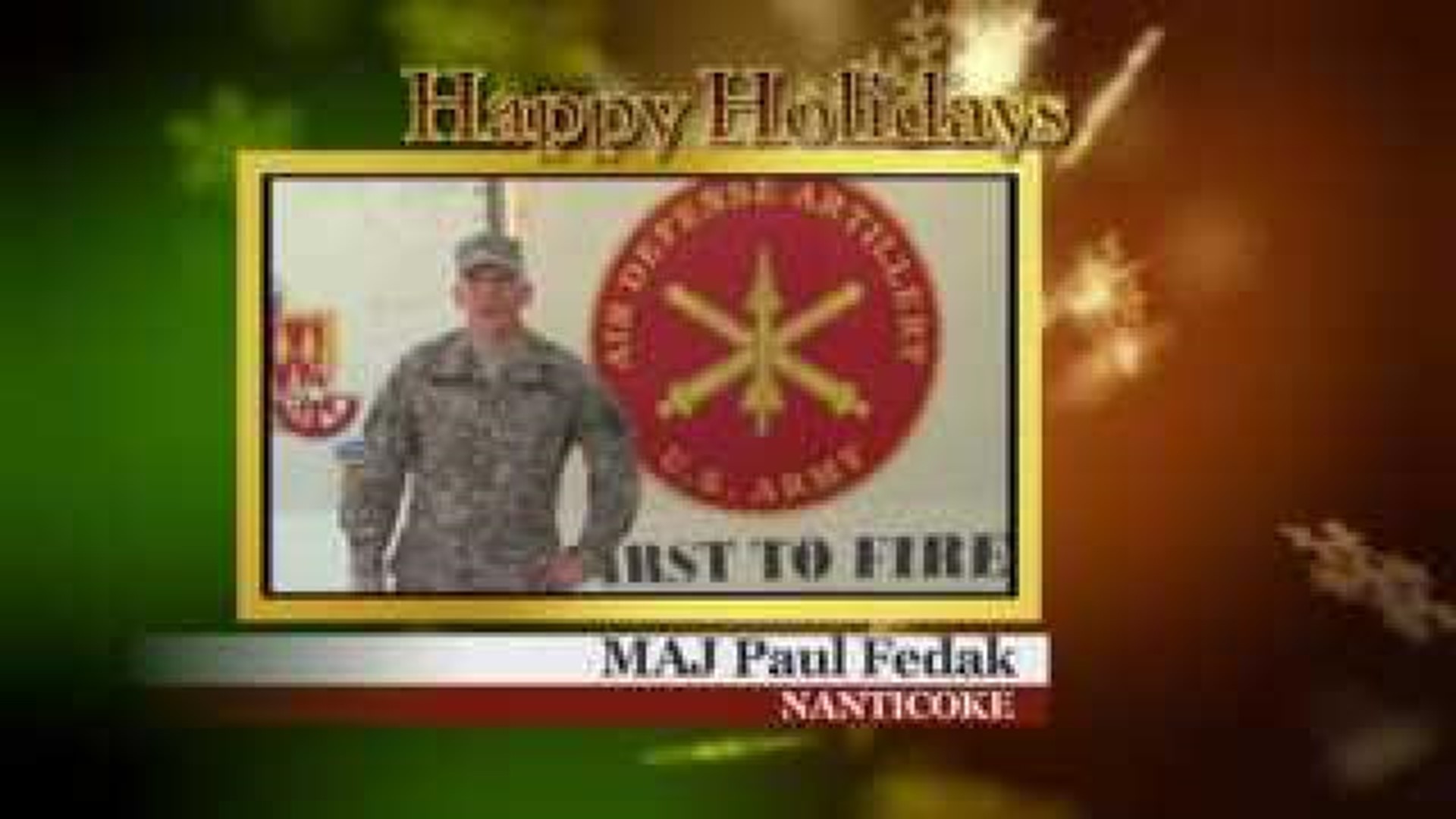 Military Greeting: MAJ Paul Fedak