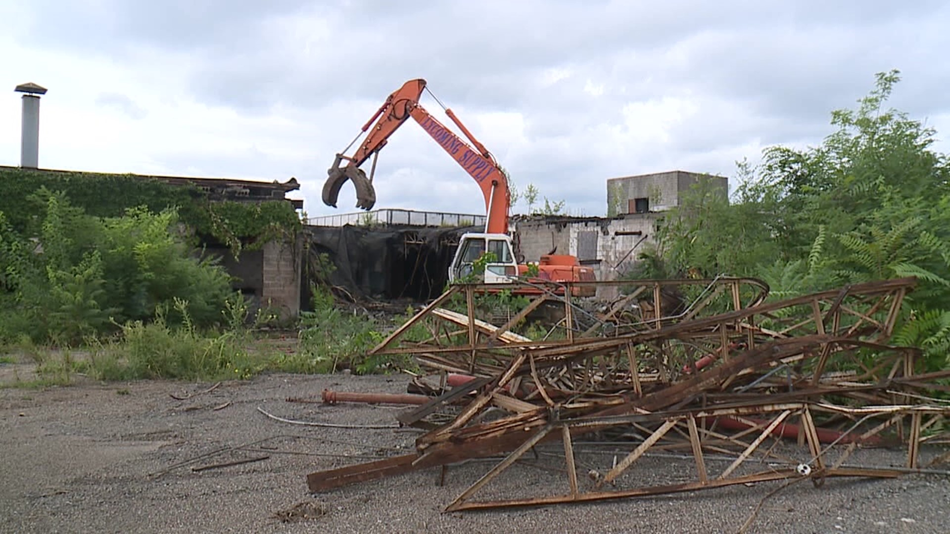 Wilkes-Barre is finally saying farewell to a building that neighbors and city officials describe as an eyesore and a safety hazard.