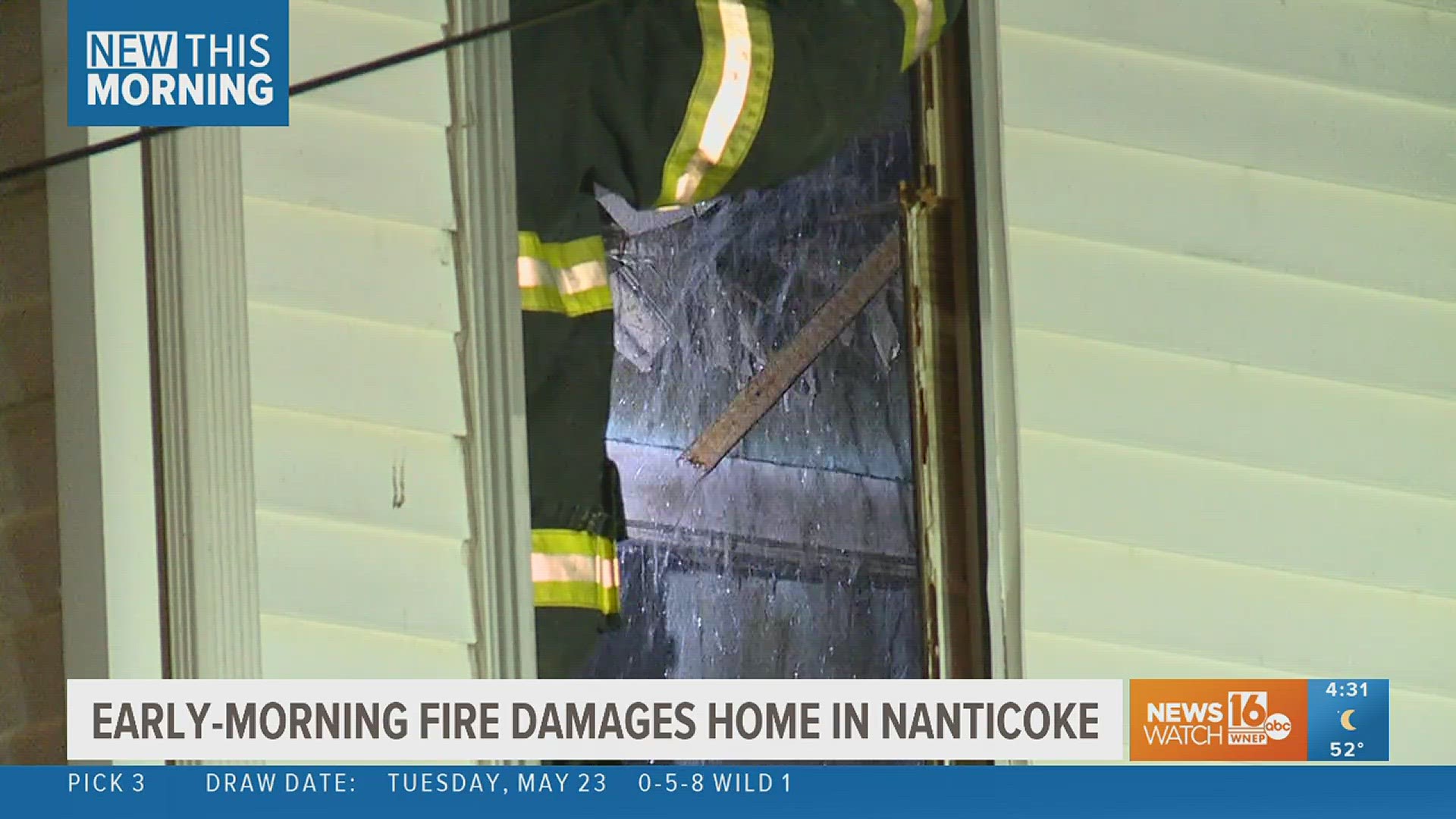 A double-block home was hit by fire early Wednesday morning in Luzerne County.