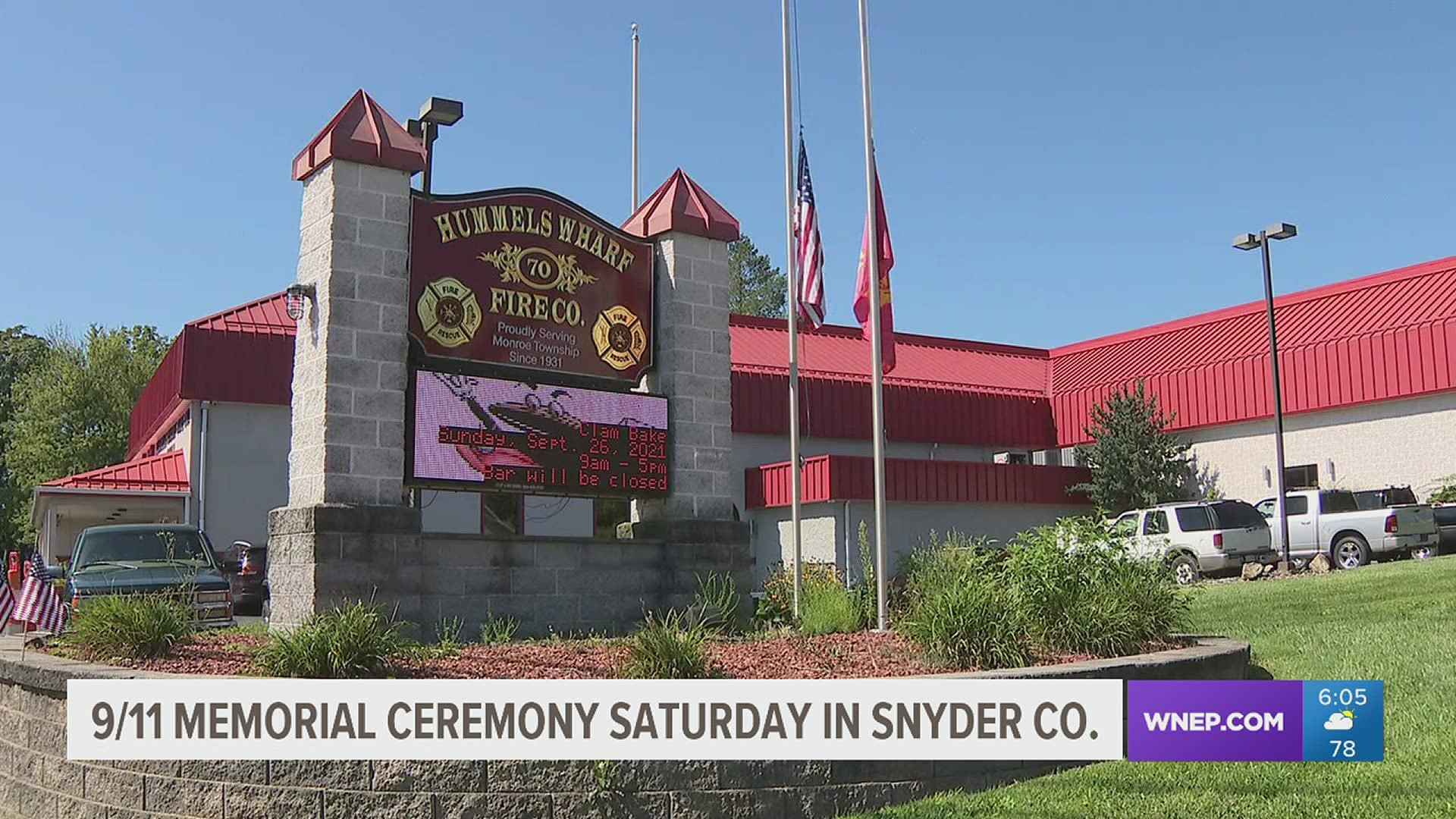 Ceremonies are planned all around our area to commemorate the 20th anniversary of 9/11. Newswatch 16's Nikki Krize previewed an event in Snyder County.