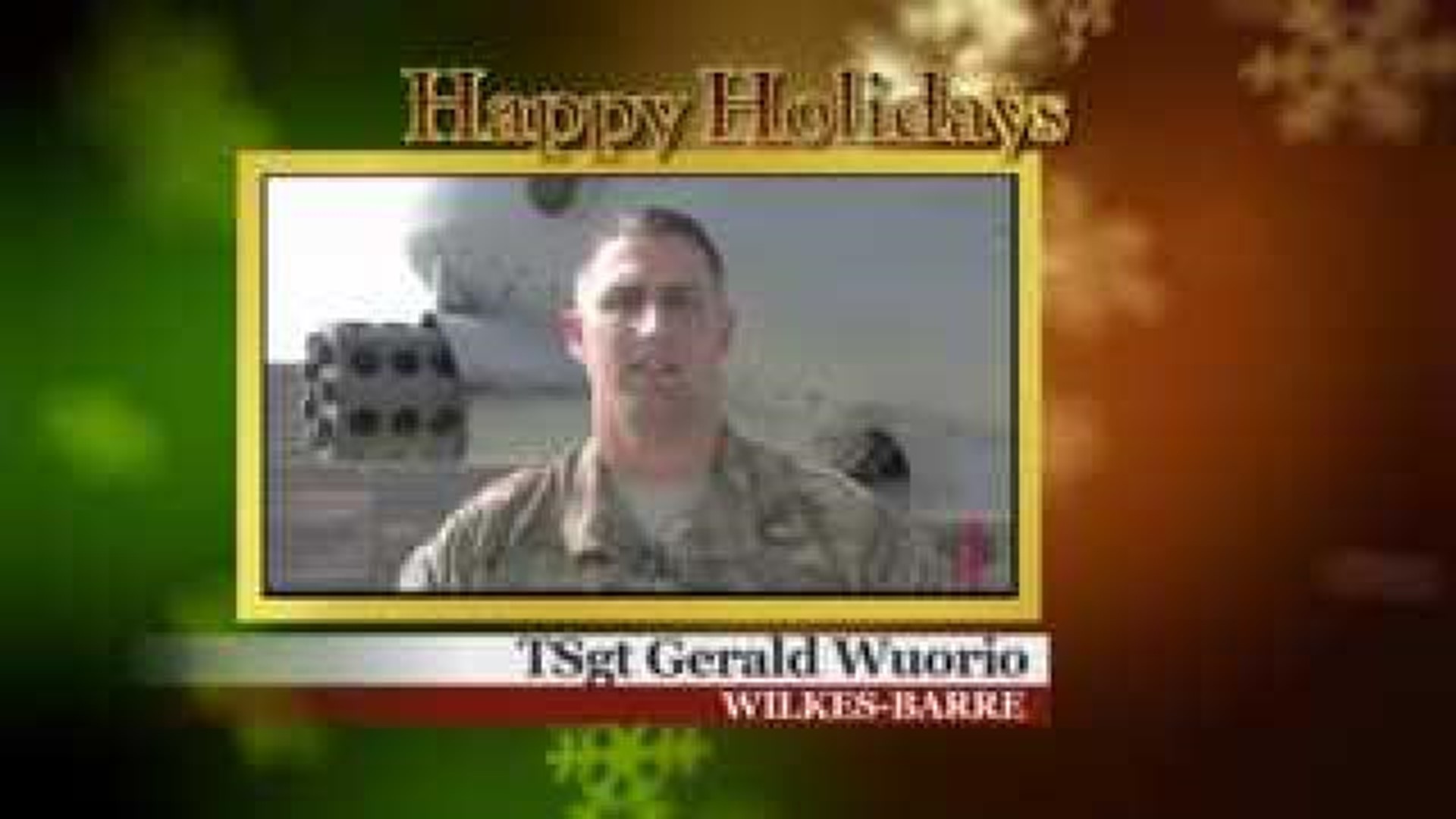 Military Greeting: TSgt Gerald Wuorio
