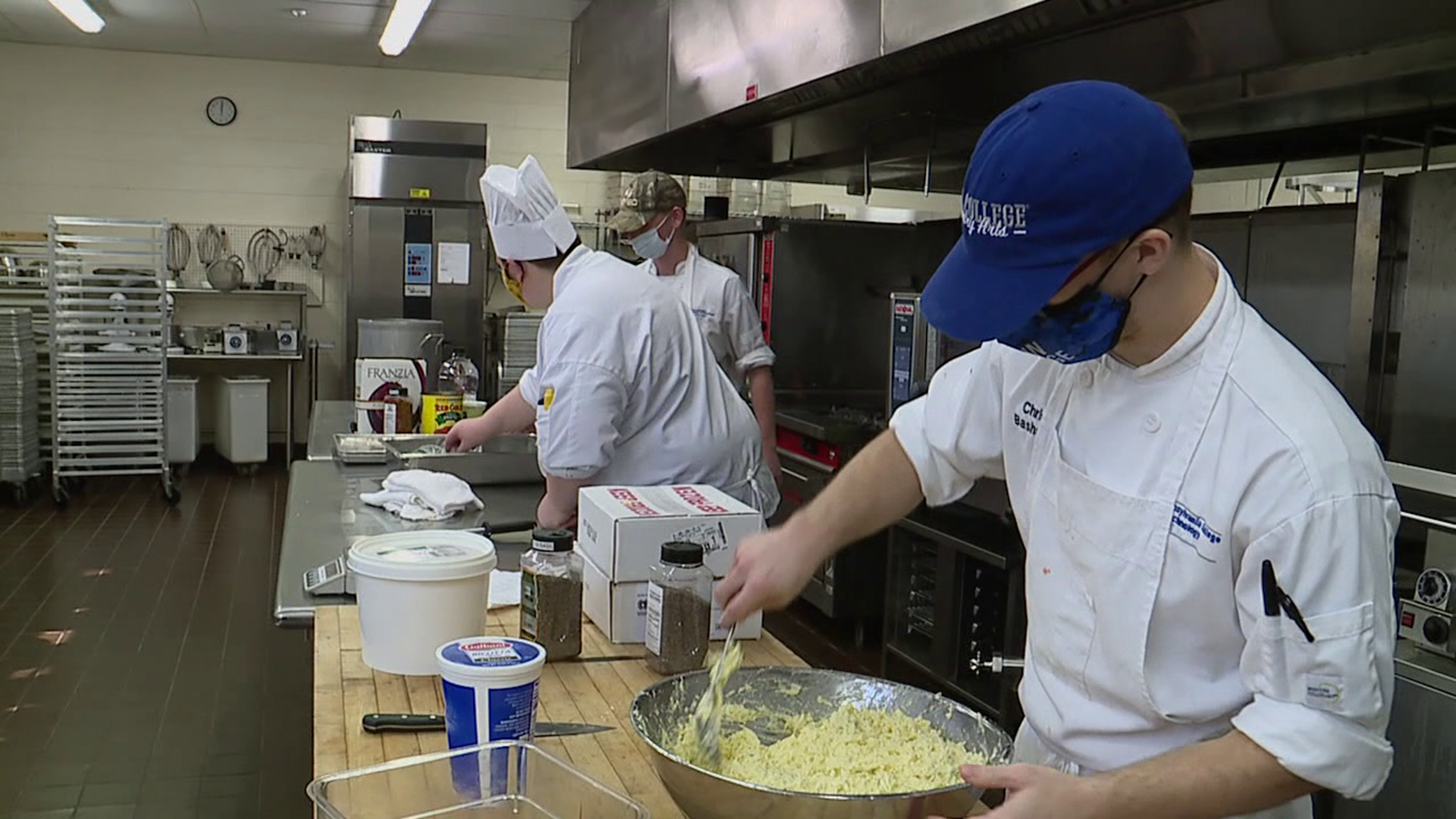 Student chefs at Penn College have prepared three meals a day for all of the teams involved.