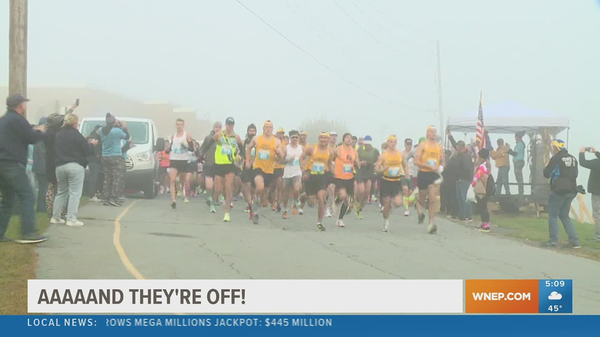 Downtown Scranton was packed Sunday morning for the annual marathon, with athletes running and raising money at the same time.