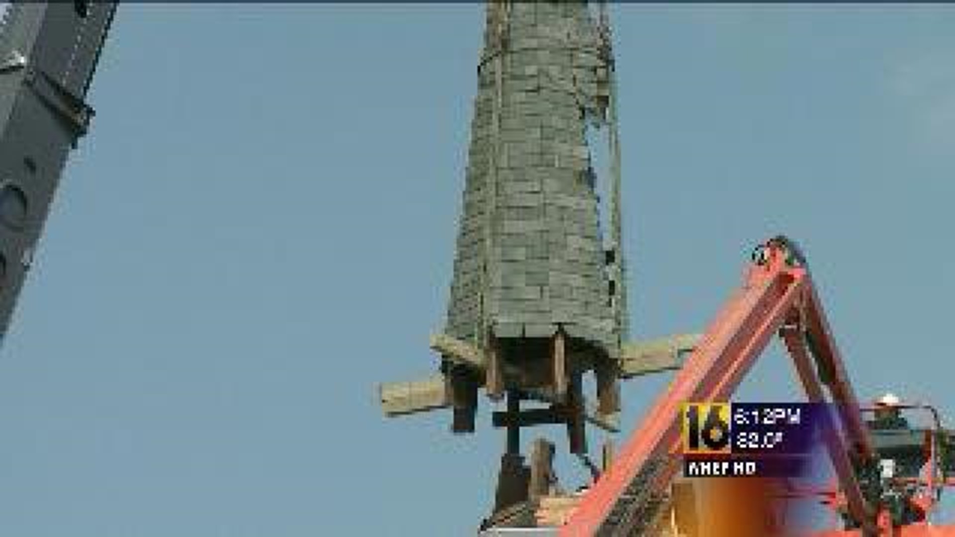 Steeple Removed From Historic Church After Lightning Strike