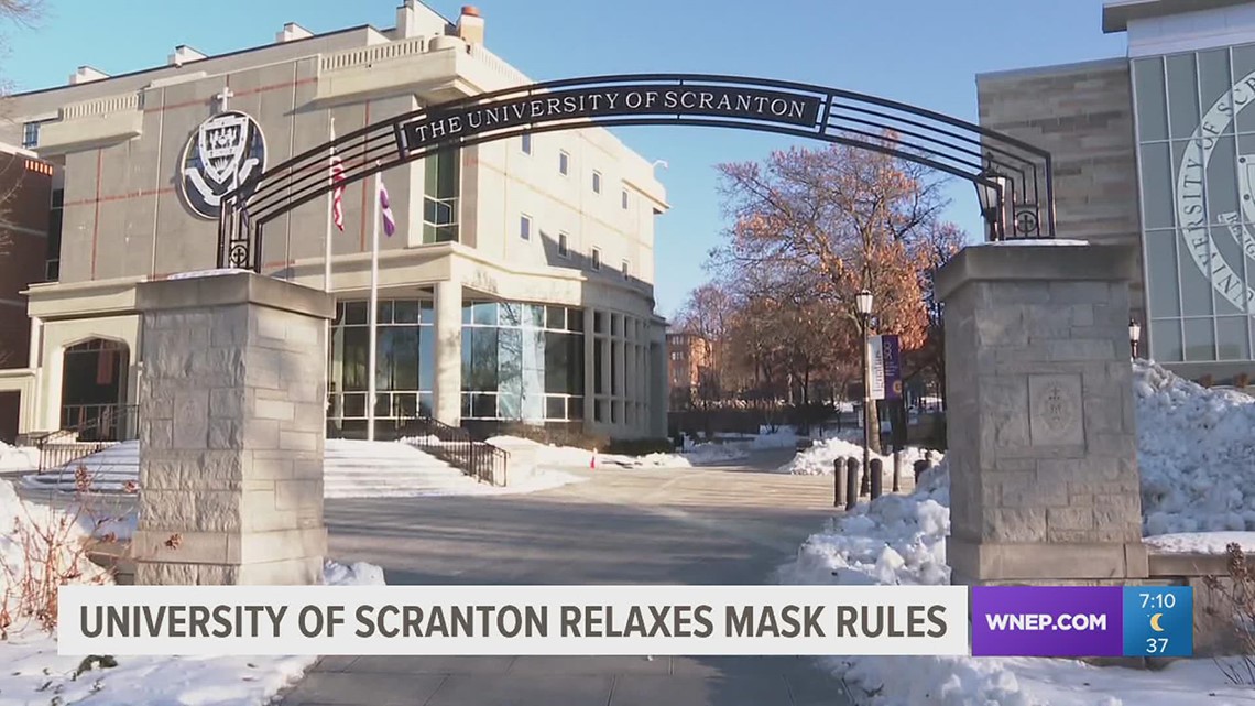 University of Scranton relaxes mask rules