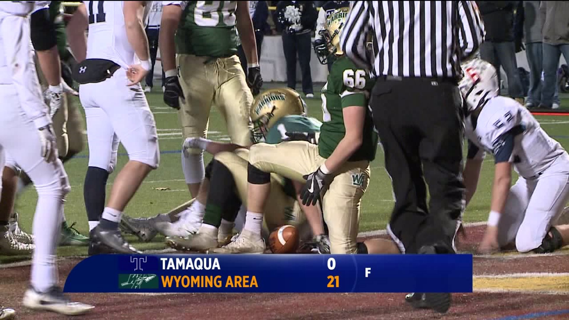 Wyoming Areea vs Tamqaua football