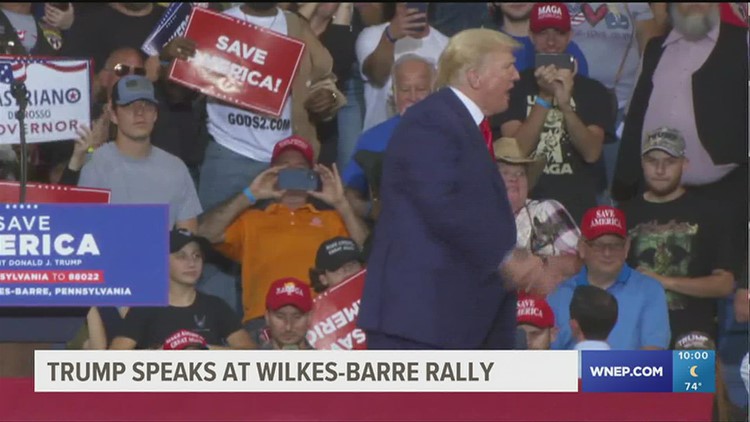 Trump holds rally in Wilkes-Barre Township