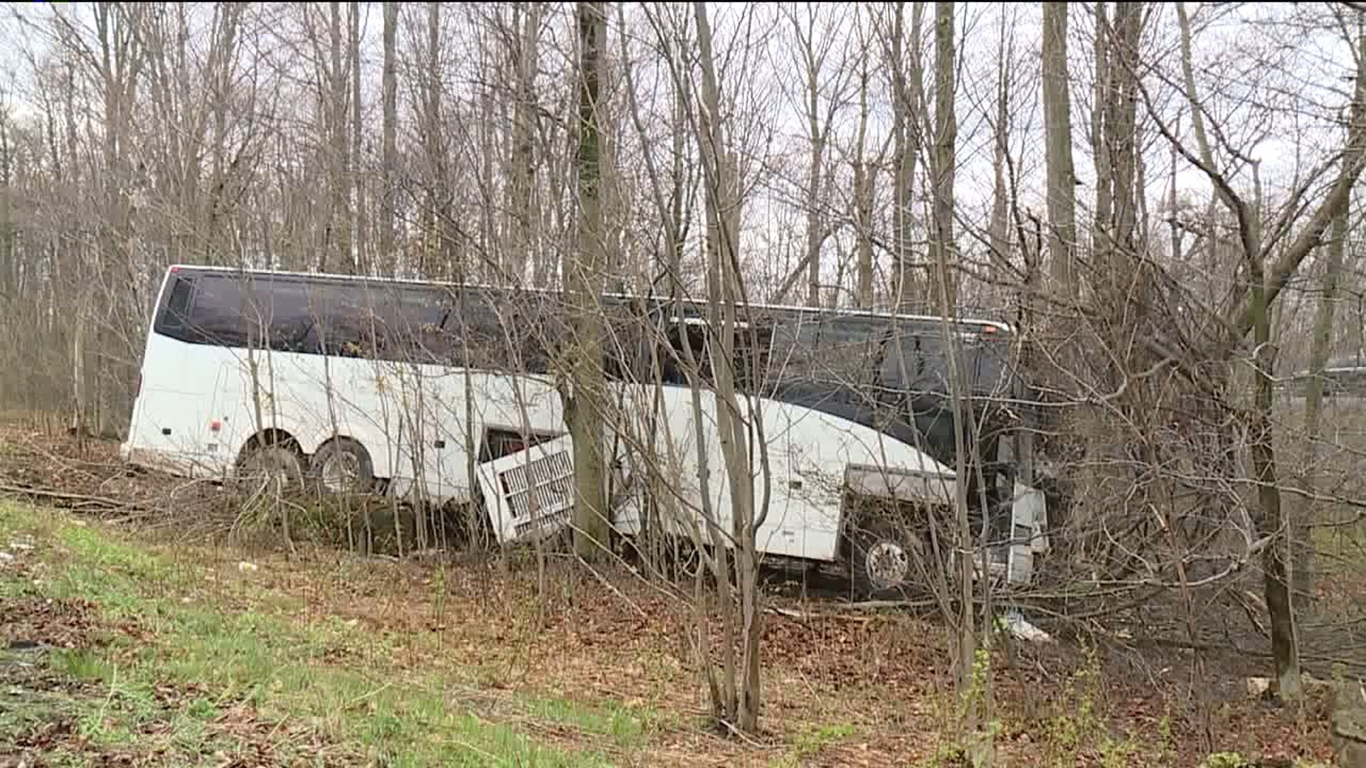 Bus, Tractor-Trailer Collide on I-380