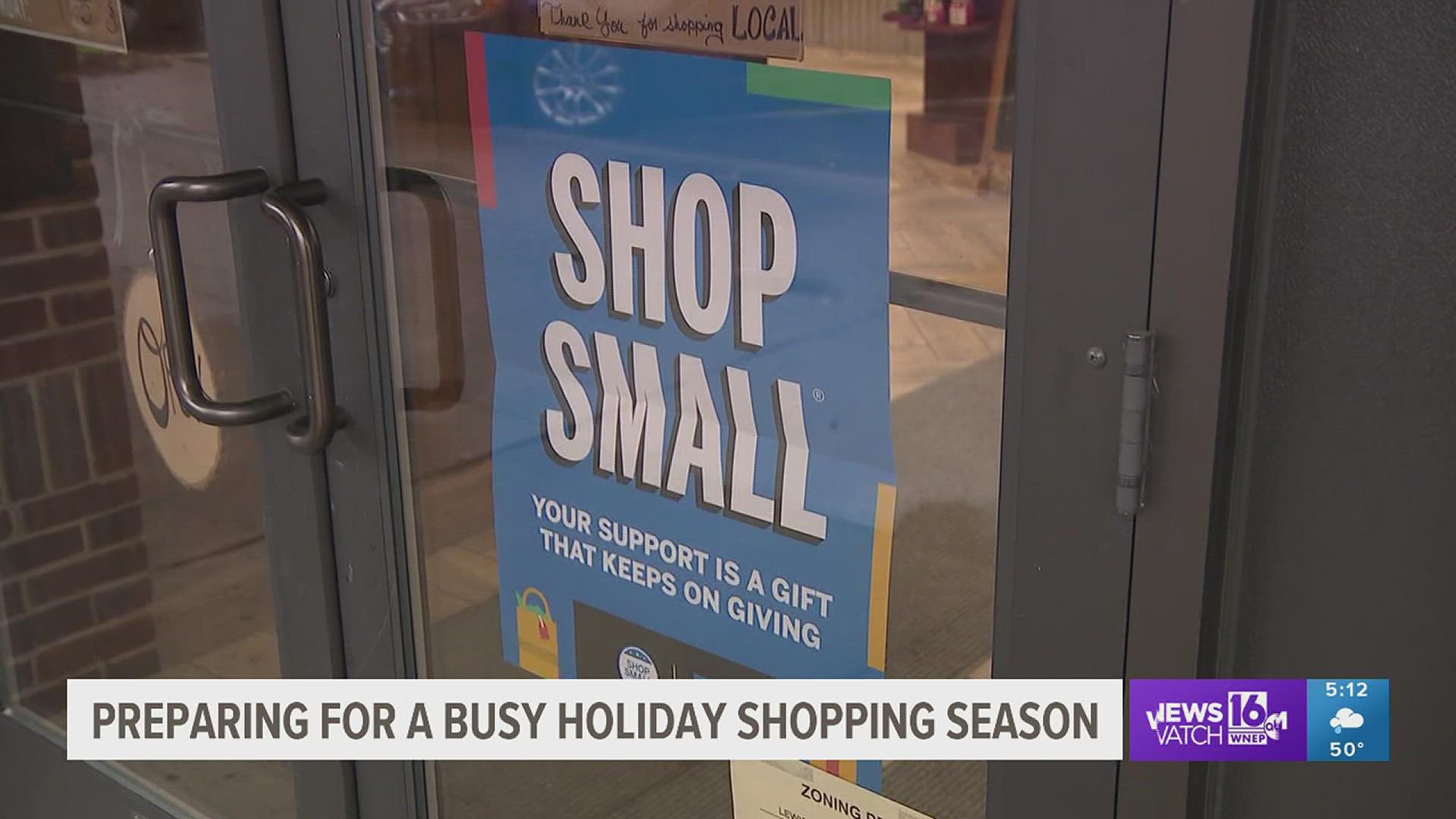 Many businesses hope you will "shop small" this holiday season, including stores in downtown Lewisburg.