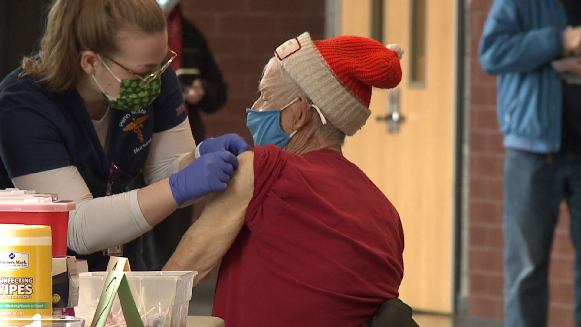 Hometown Health Care of NEPA provided second shots of the Moderna COVID-19 vaccine on Saturday. The final shot comes one week later than originally planned.