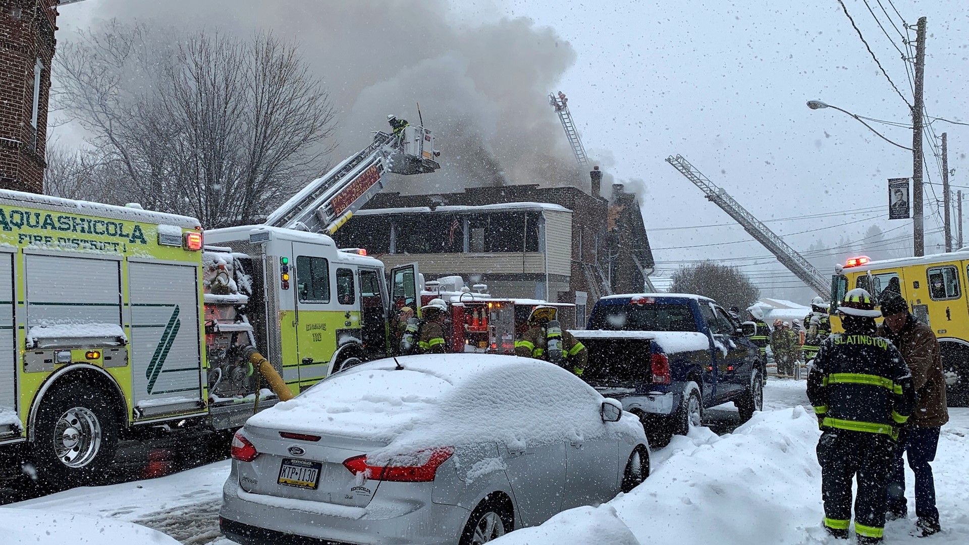 The place in Carbon County caught fire around 10 a.m. Monday.