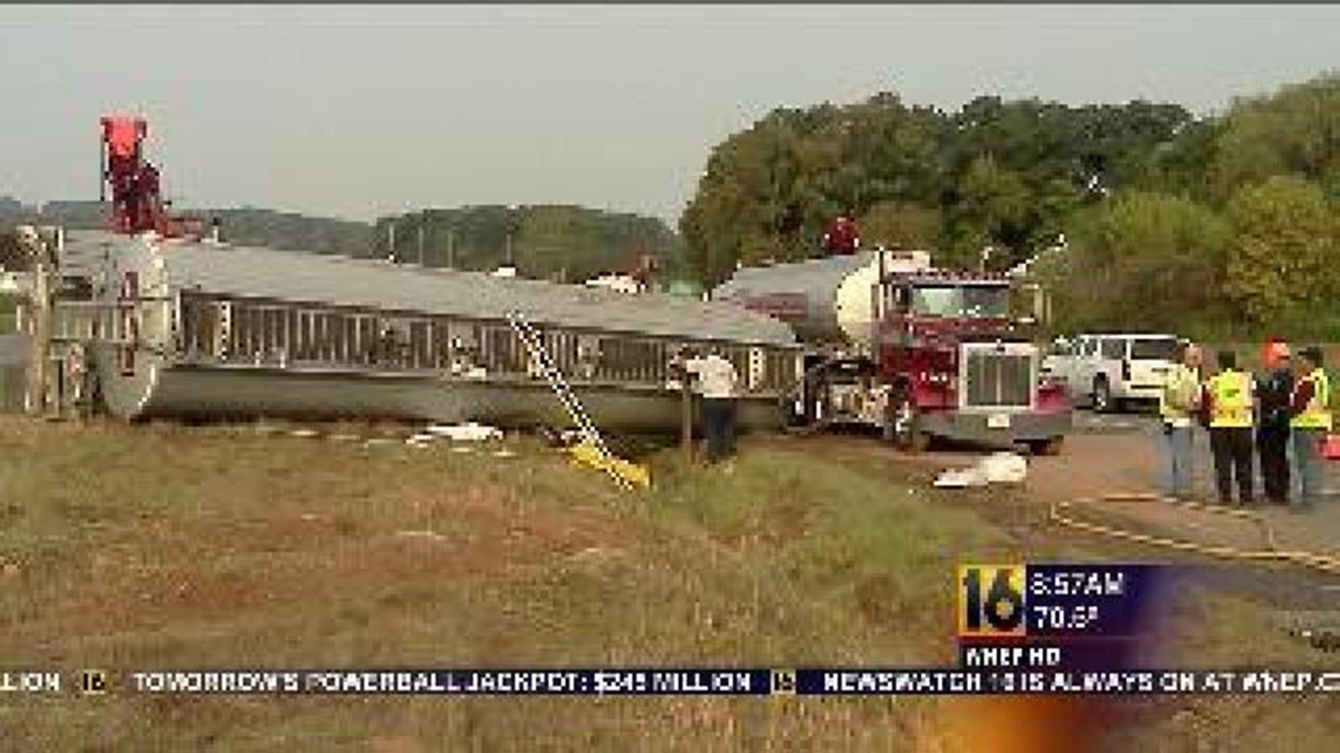 Tractor-Trailer Crash Closes Interstate 80