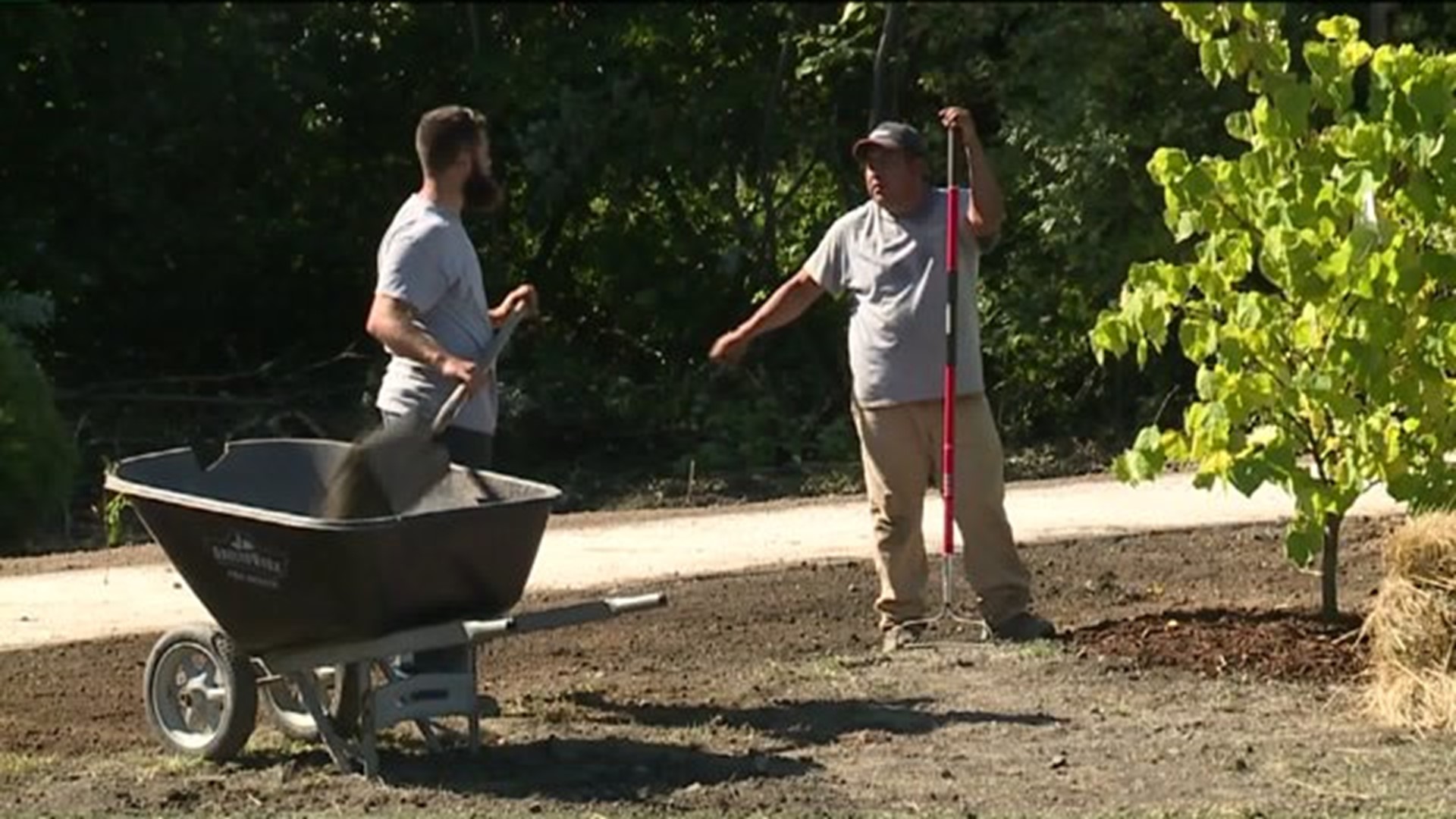 Volunteers Help Create New Recreation Area for St. Joseph`s Center