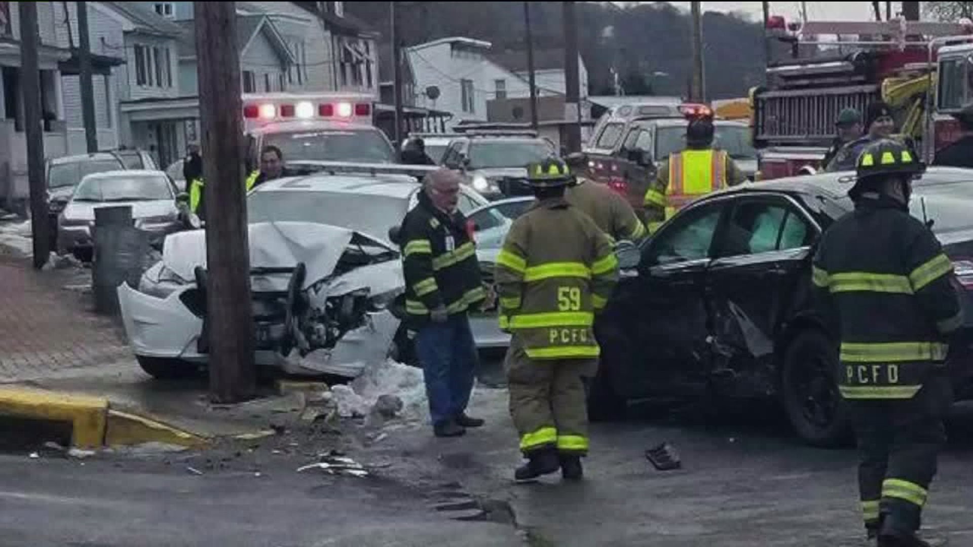 Two Police Cars Crash After Chase in Schuylkill County