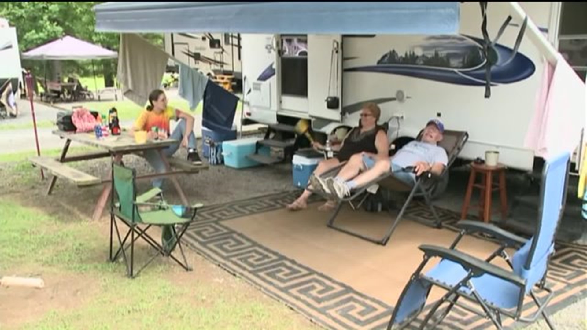 Busy Weekend at Campgrounds