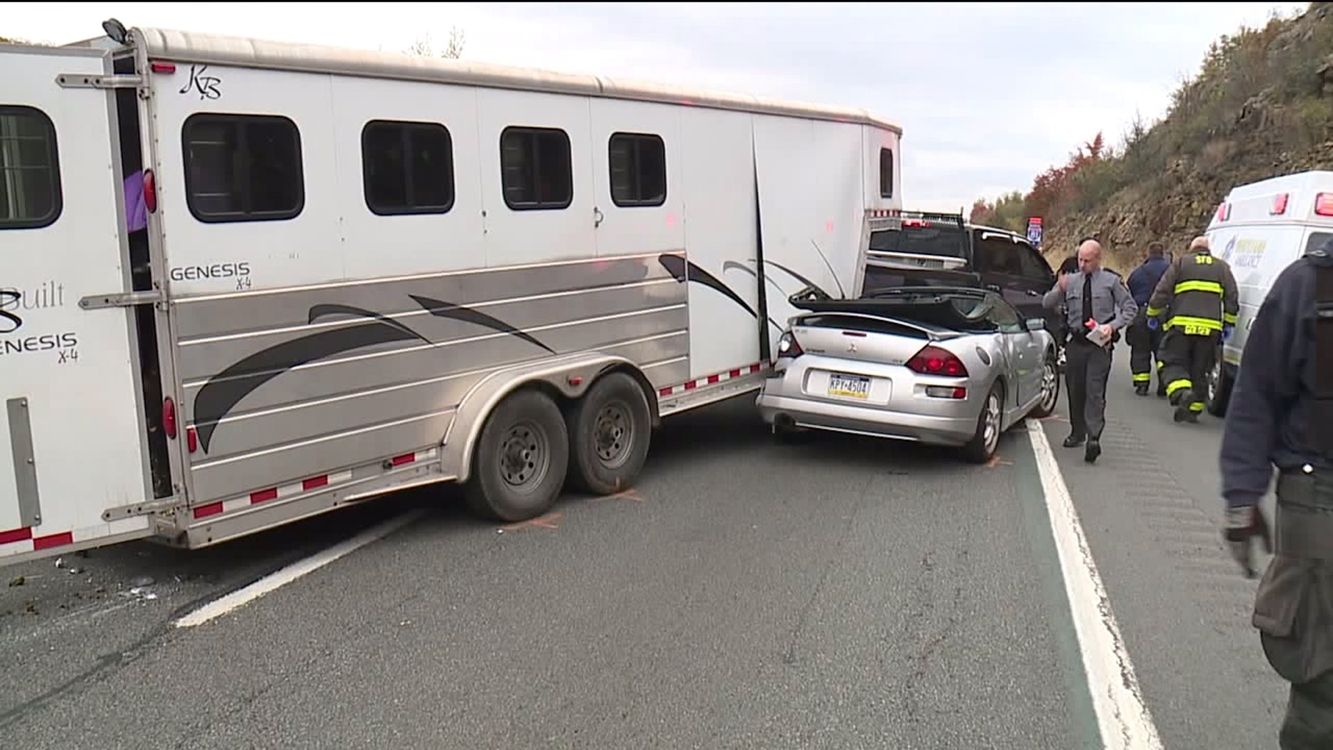 Horse Trailer Crash Closes Part of Interstate 81 in Lackawanna County