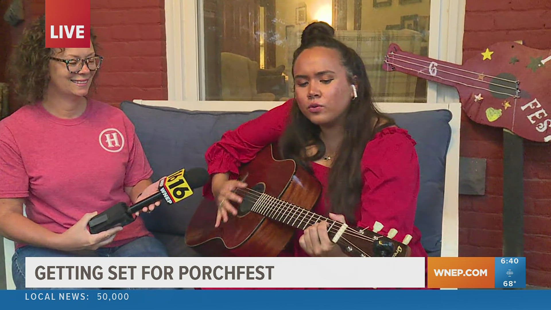 Claire Alfree belts out some notes to promote "Porchfest" and On the PA Road