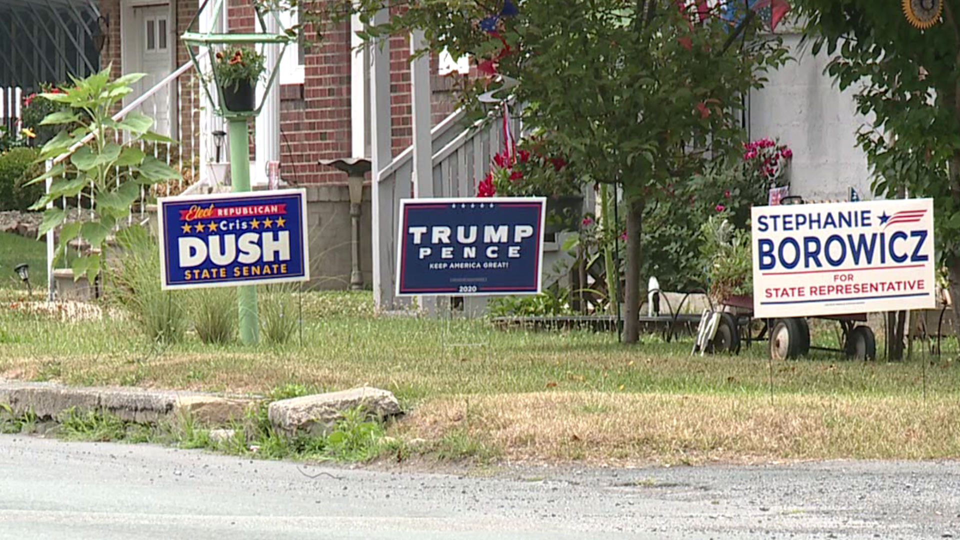 Political signs have been destroyed or stolen from lawns all throughout Clinton County.