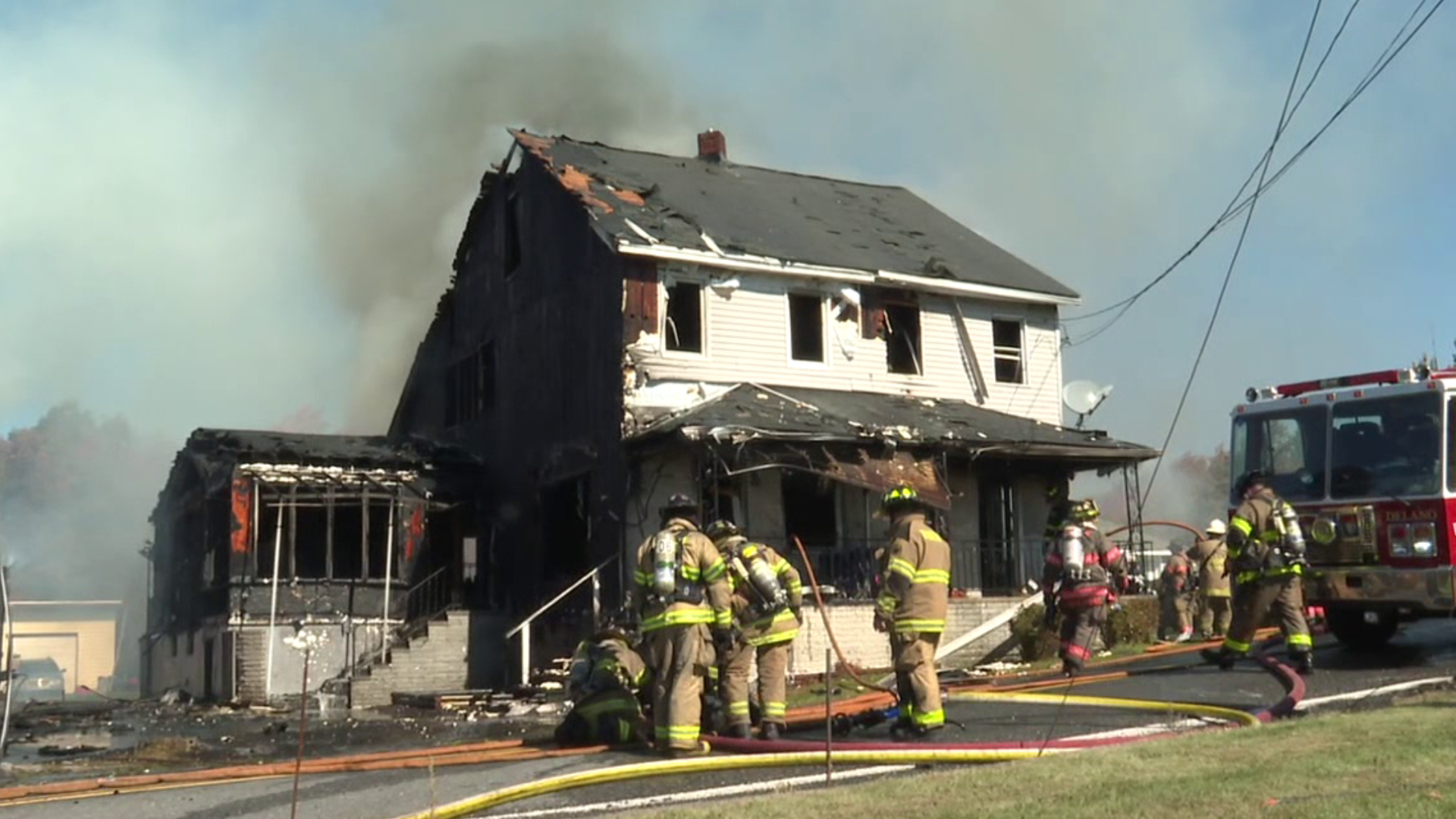 Fire sparked at one home and spread to a neighbor's.