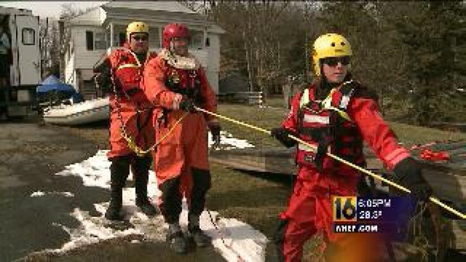 Dive Teams Practice Ice Rescue