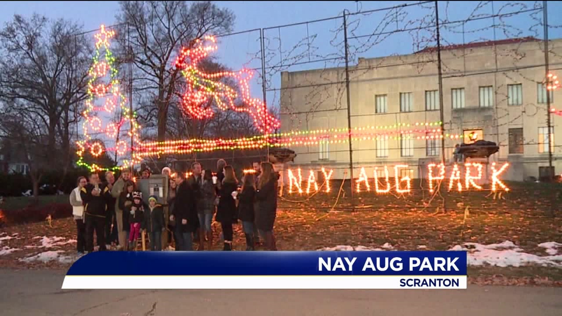Christmas Light Show On at Nay Aug Park in Scranton
