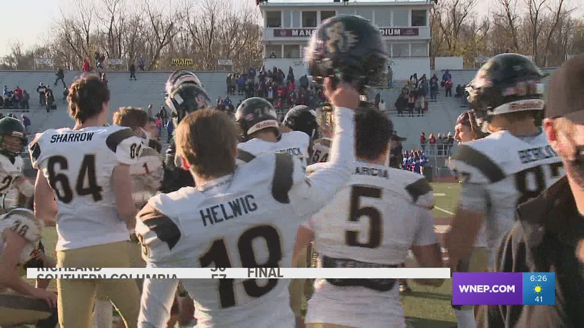 Three HSFB state quarterfinal playoff games. Richland vs Southern Columbia,  Archbishop Carroll @ Danville, Central York @ Delaware Valley