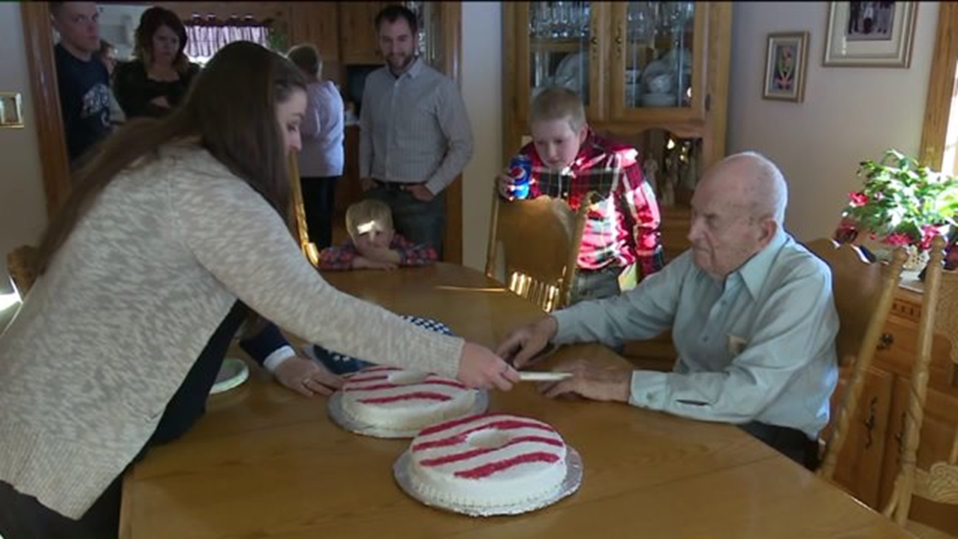 Five Generations Show Up for WWII Veteran's 100th Birthday