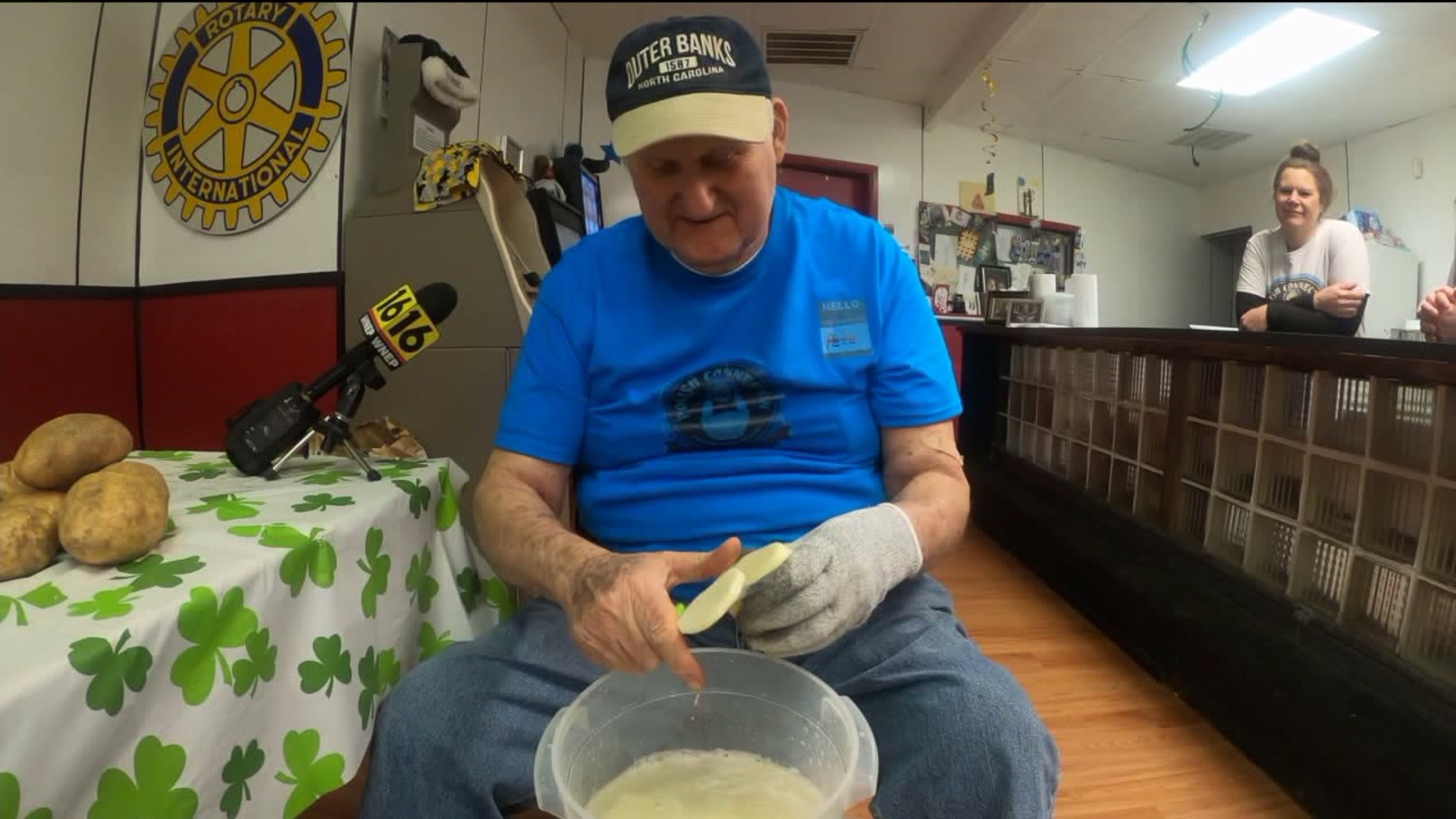 One restaurant in Luzerne County hopes the Lenten rush helps a potato peeling employee reach a special milestone.