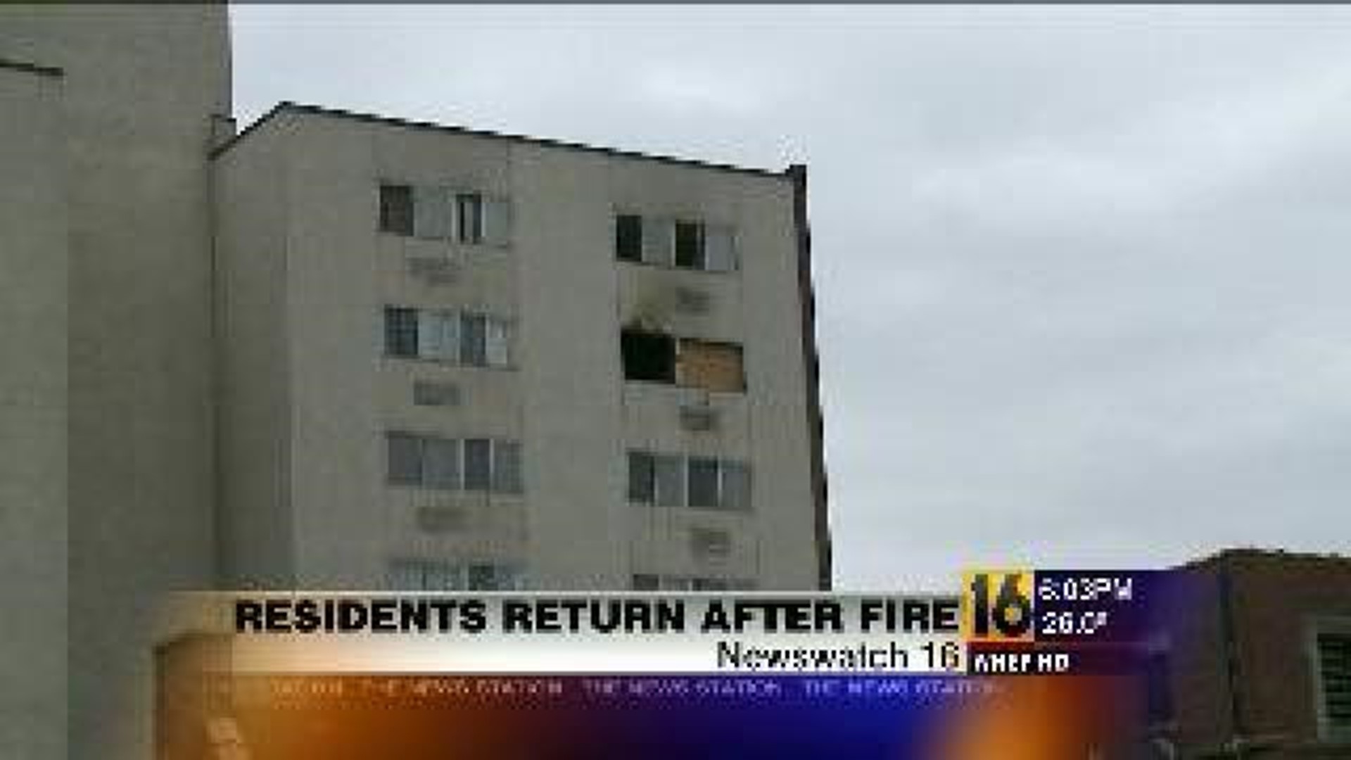 Manager: Displaced Residents to Come Back Home After Fire