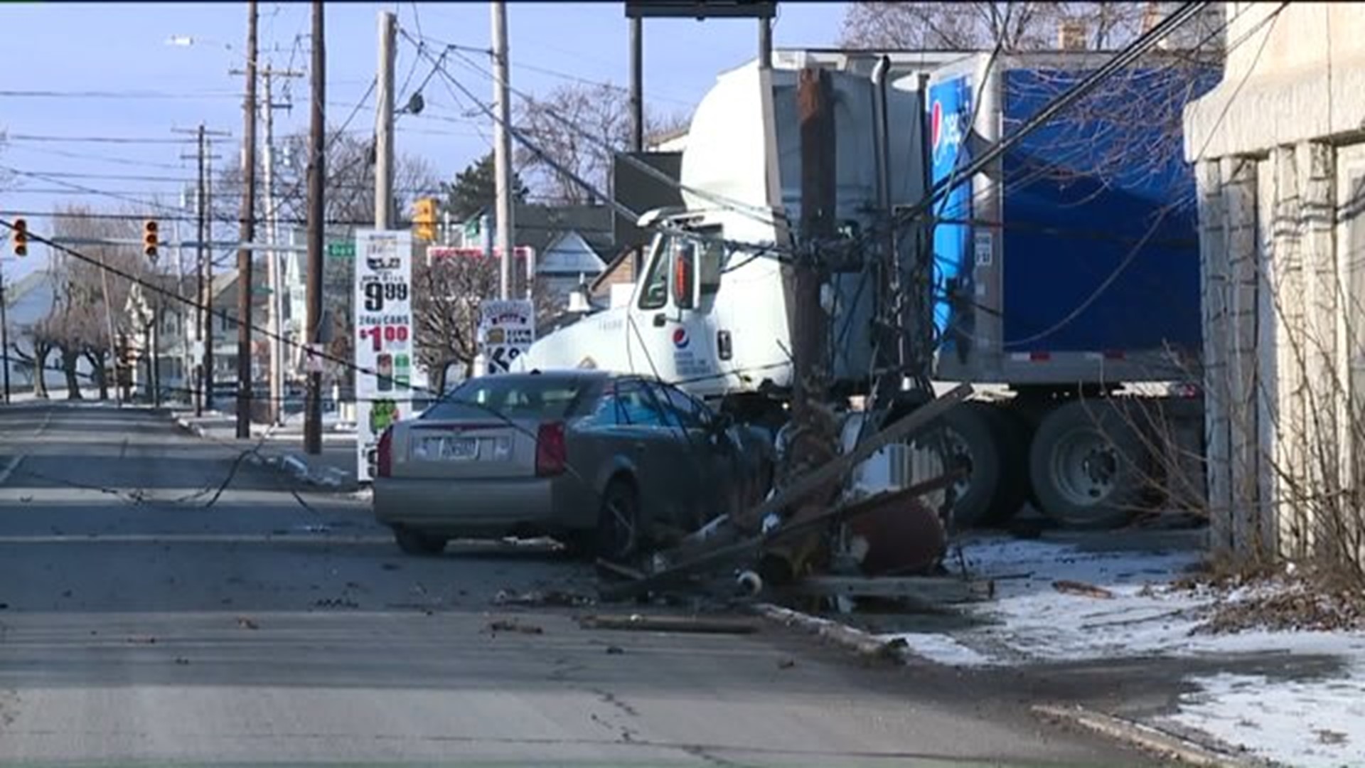 Driver Flees after Crashing into Utility Pole