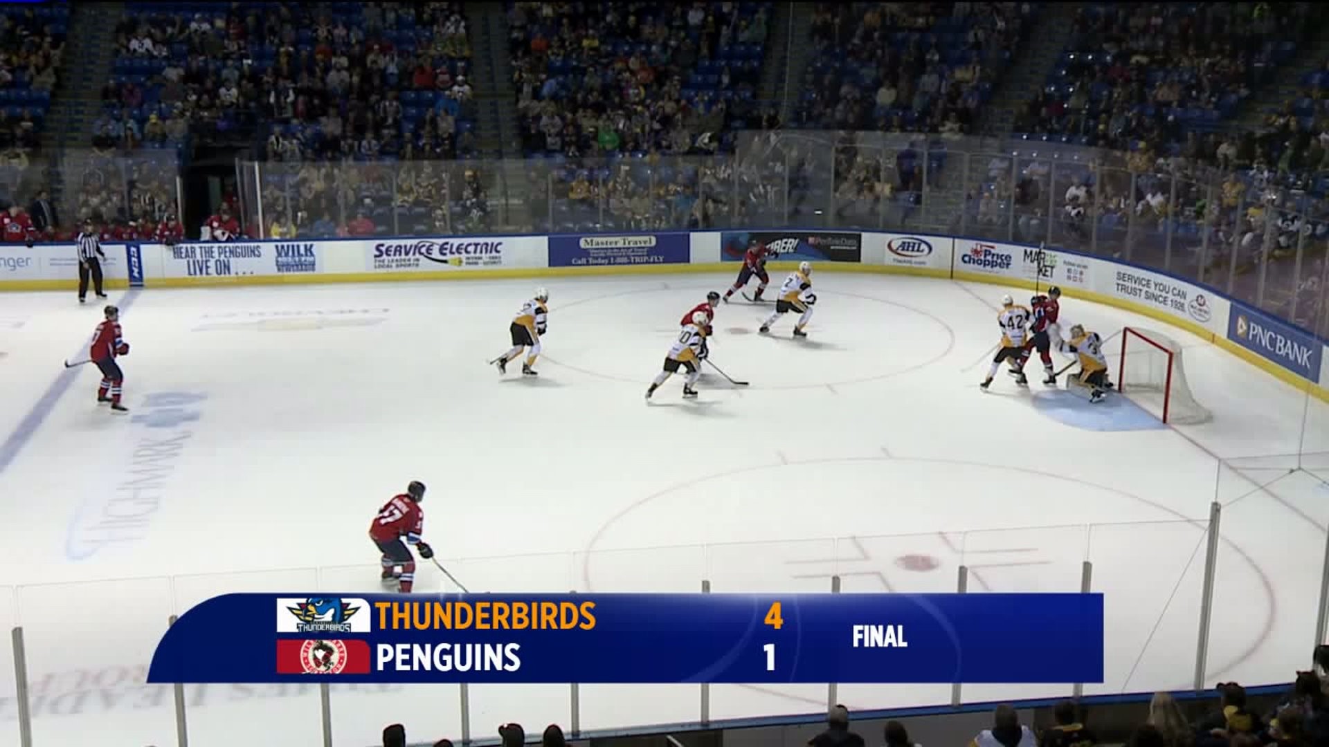 Penguins Playoff Push Falters in 4-1 Loss to Thunderbirds