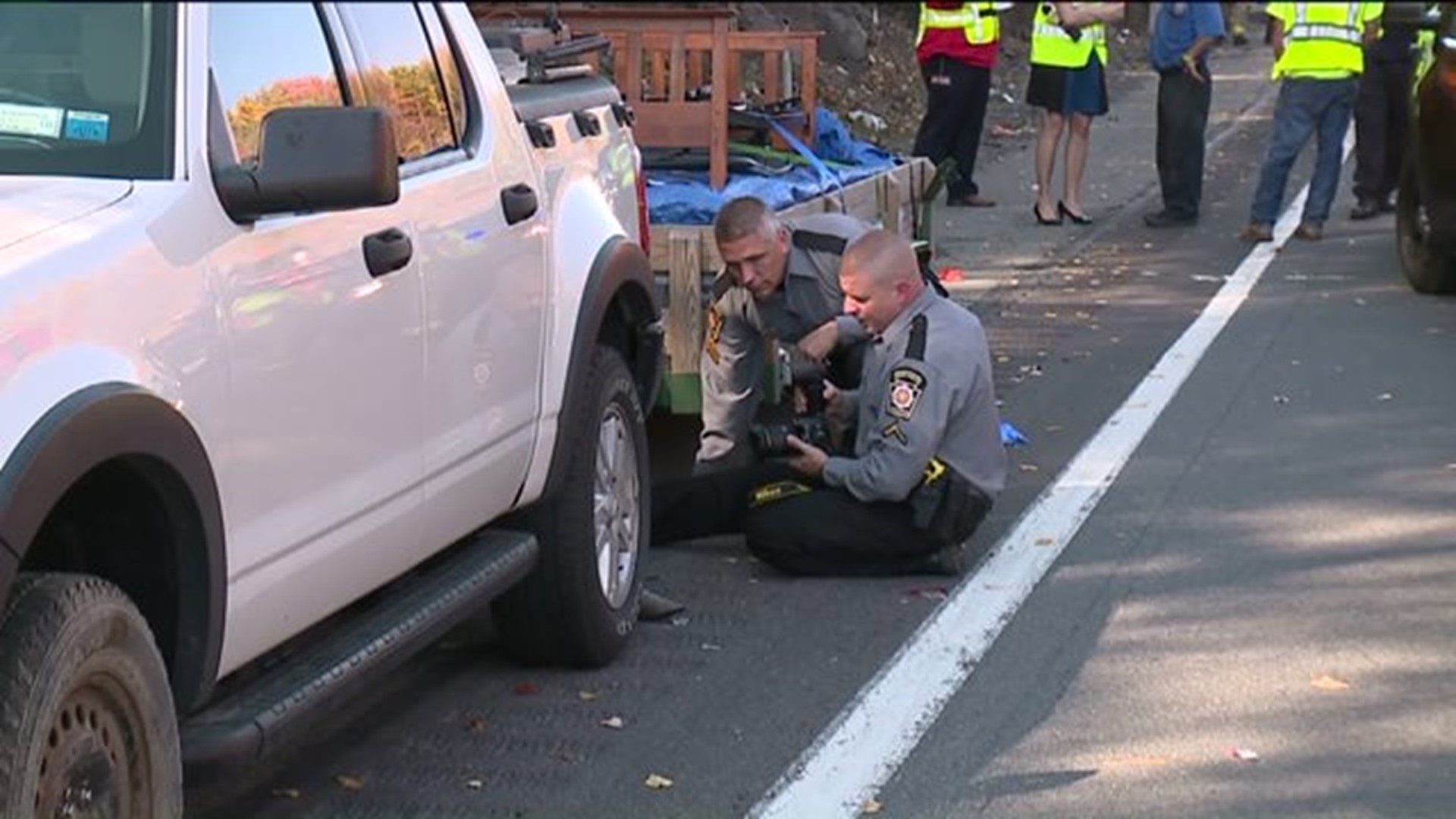 Two Men Hit While Changing Tire on Interstate 81