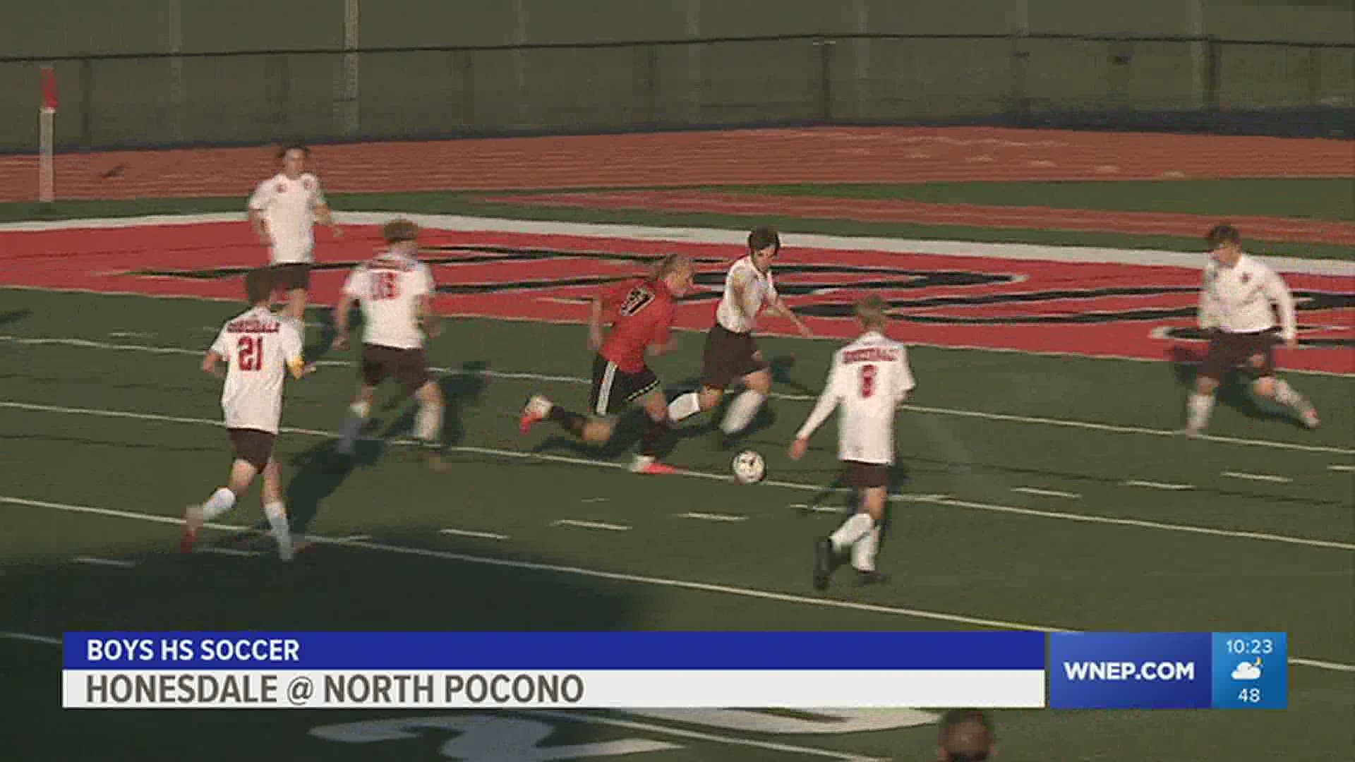 North Pocono defeats Honesdale 3-0 in boys HS soccer