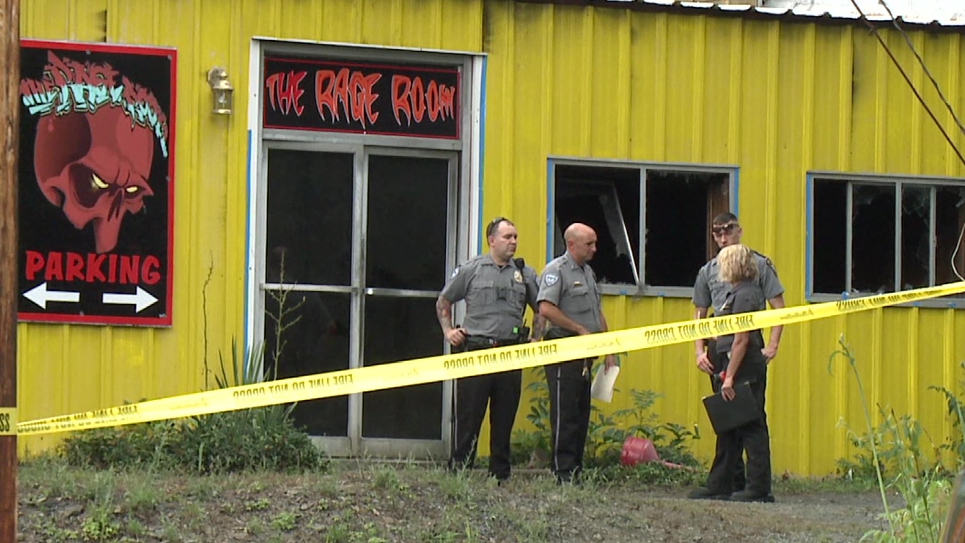 Someone torched a rage room business in Luzerne County Thursday night, and police are currently looking for the suspect.