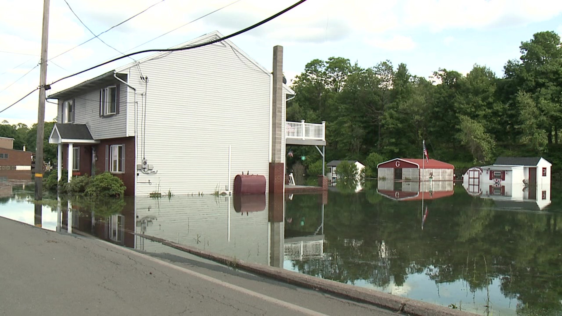 Residents want the construction company that is working on a bridge project on Rt. 924 to be held responsible for the flood.