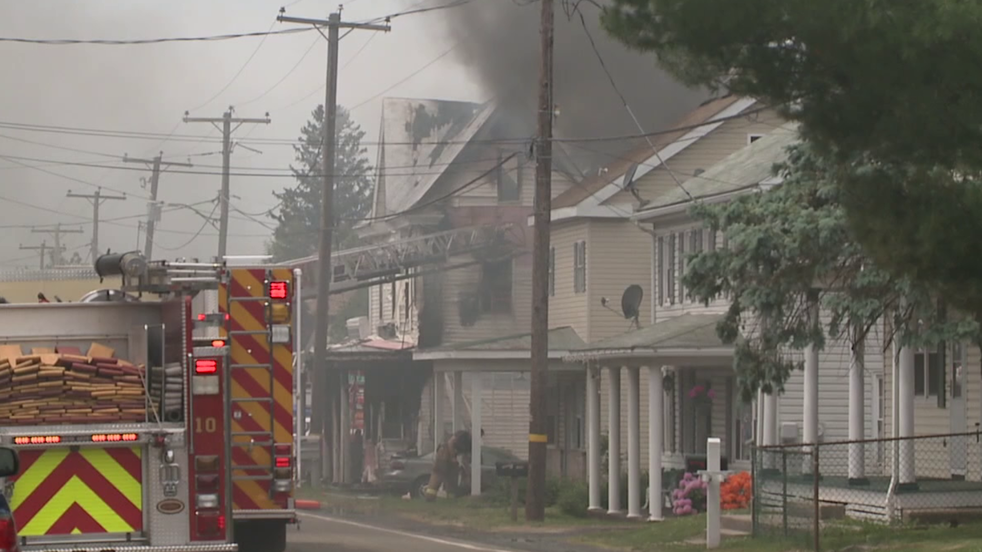 A Saturday morning fire ripped through a home in Hegins Township.