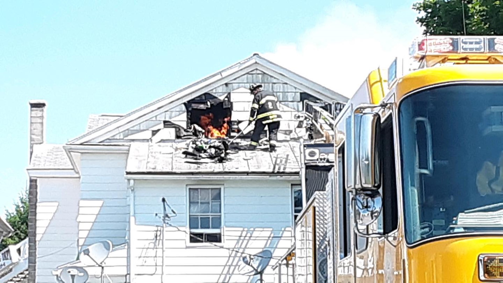 Fire crews responded to the place along Center Street in Milton just before 11 a.m. Sunday morning.