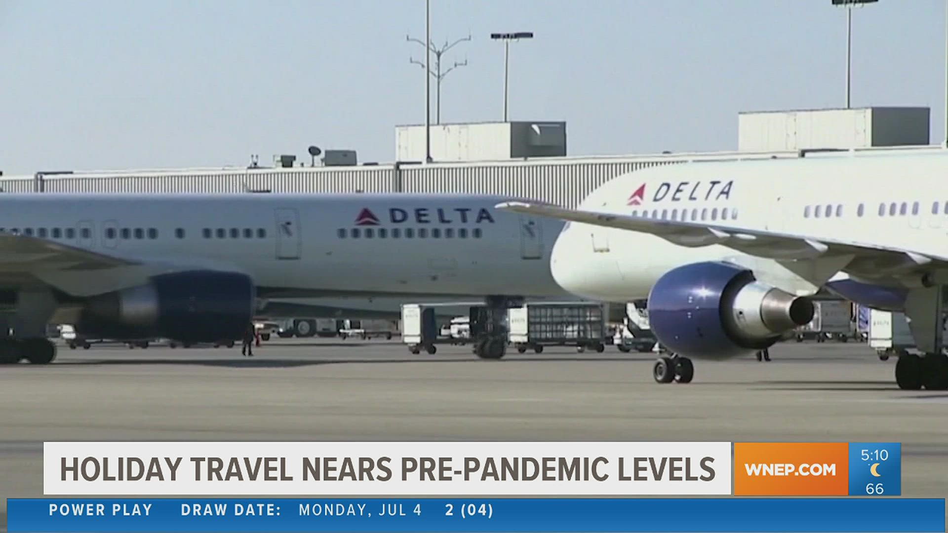 Federal authorities say holiday travel reached levels not seen since the pandemic.