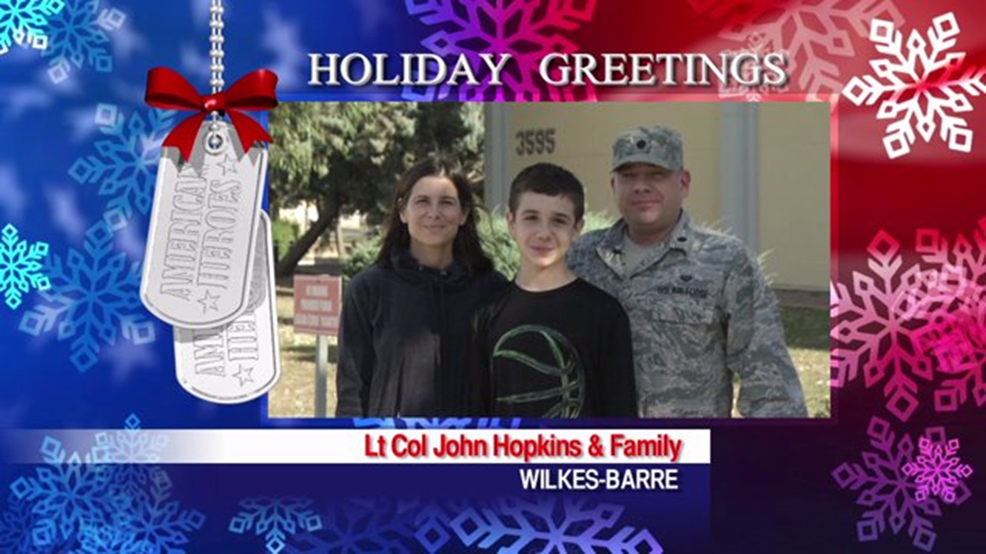 Military Greeting: Lt Col John Hopkins