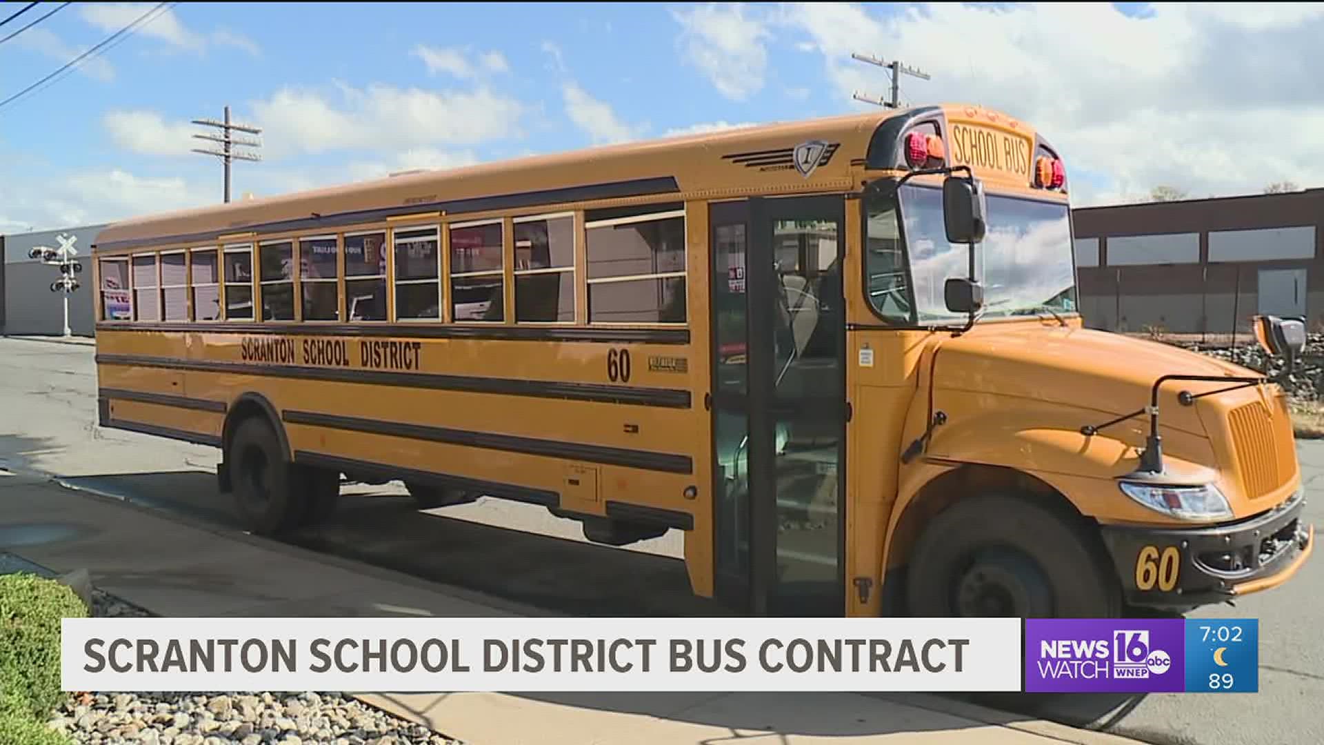 The busing contract is part of the district's financial recovery plan with the state.