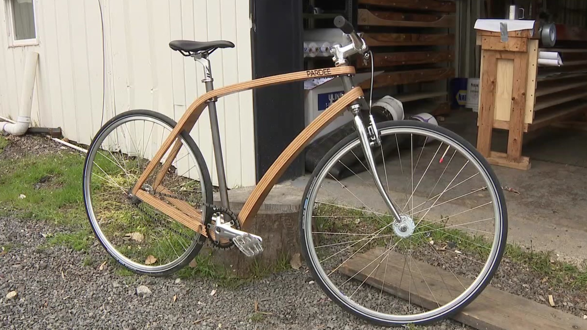 Gilson Snow in Snyder County is debuting its newest product: a wooden bicycle.